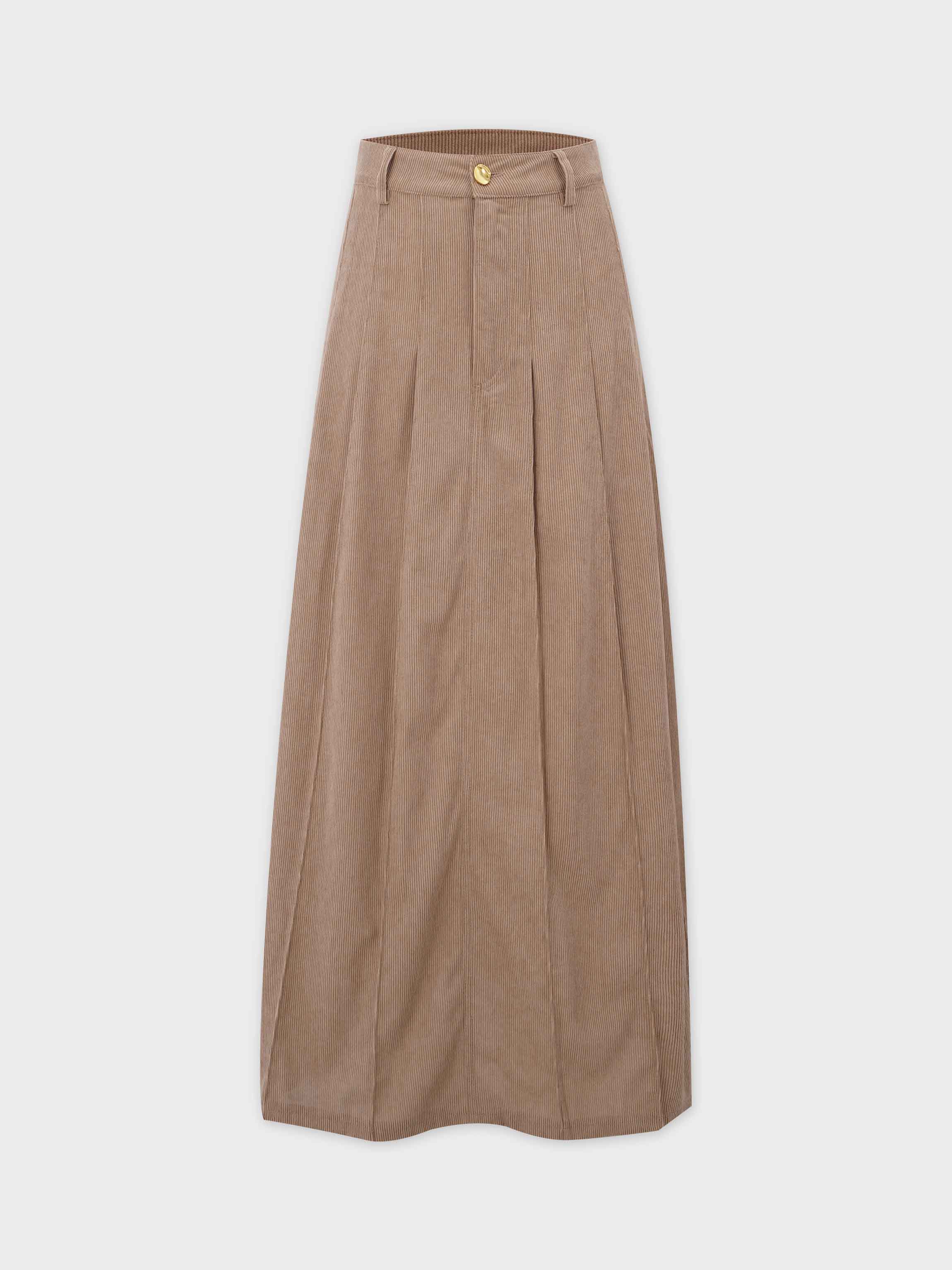 Corduroy Skirt-Camel