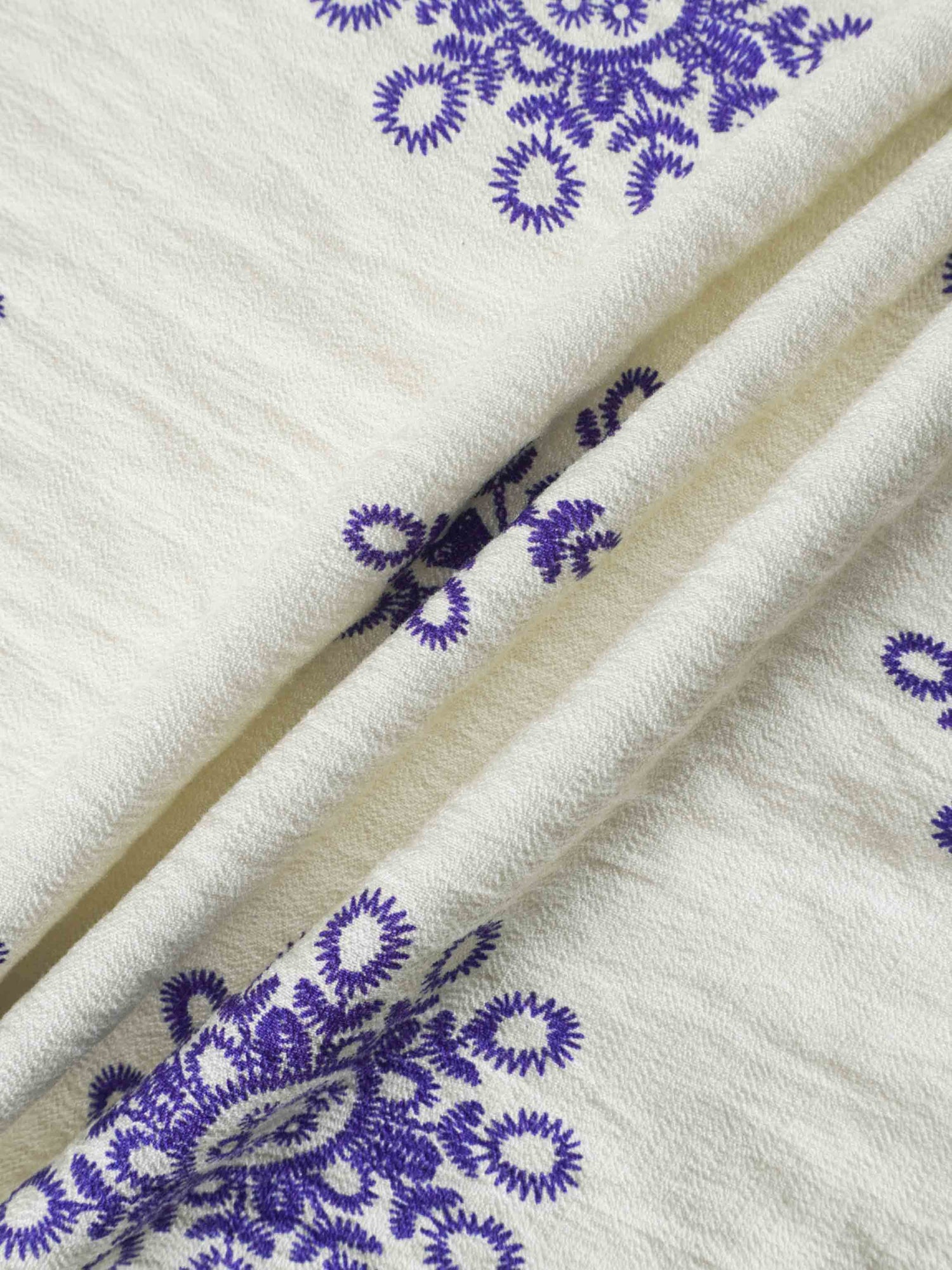 Wrap Shirtdress-Blue Medallion