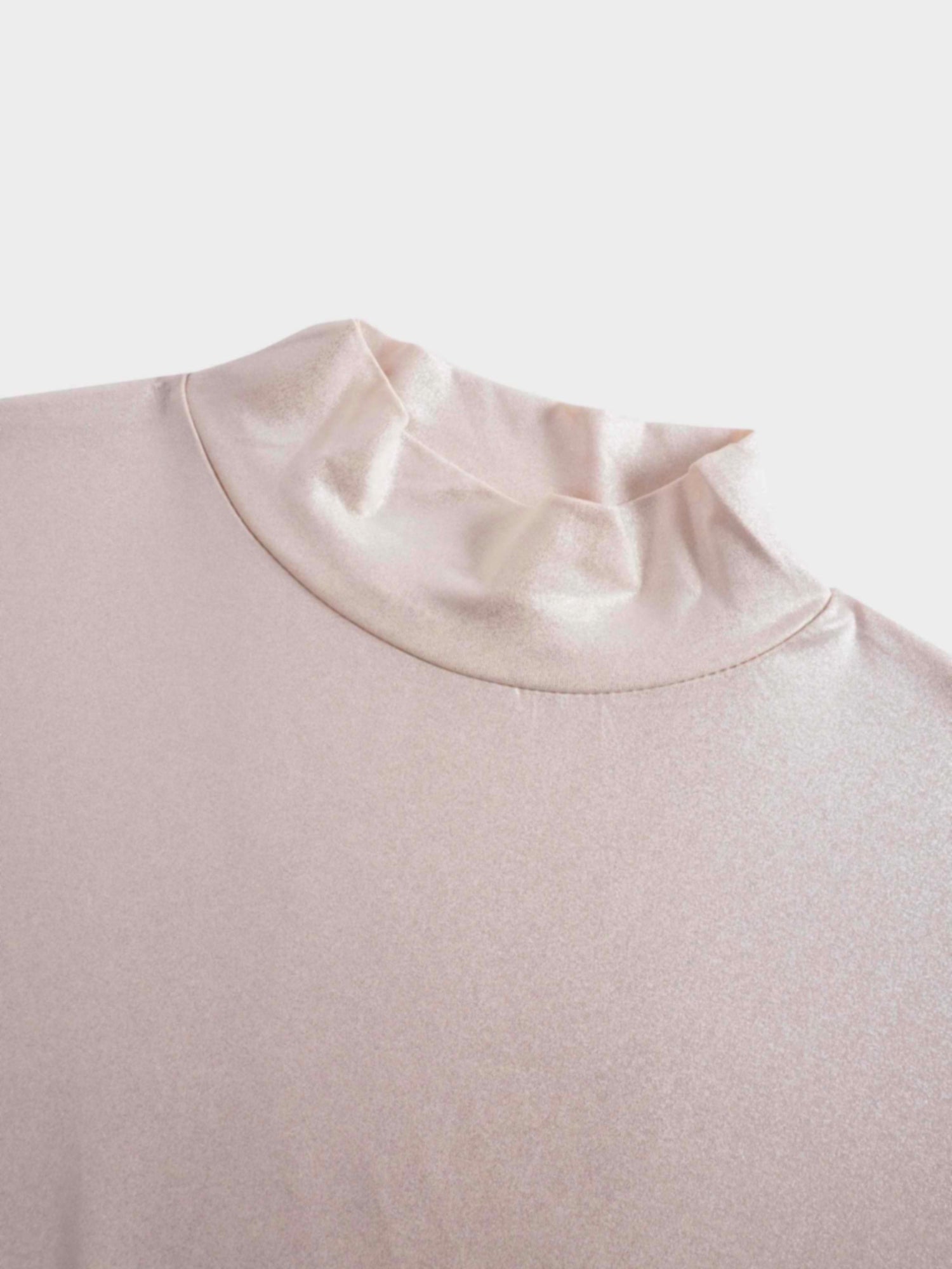 Shimmer Turtleneck-Cream/Silver