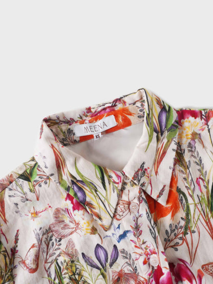 Wrap Shirtdress-Floral