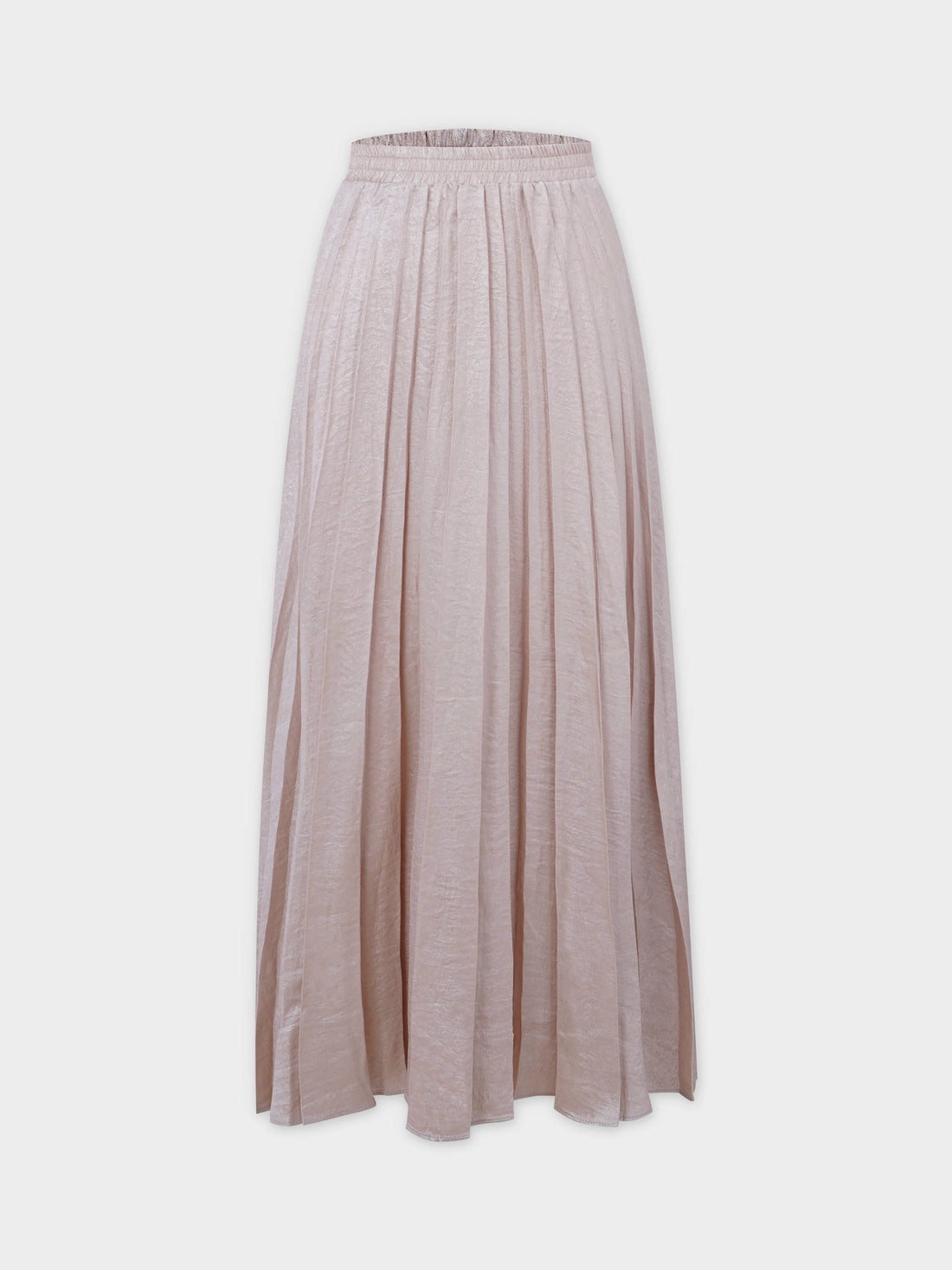 Covered Band Pleated Skirt-Champagne Shimmer