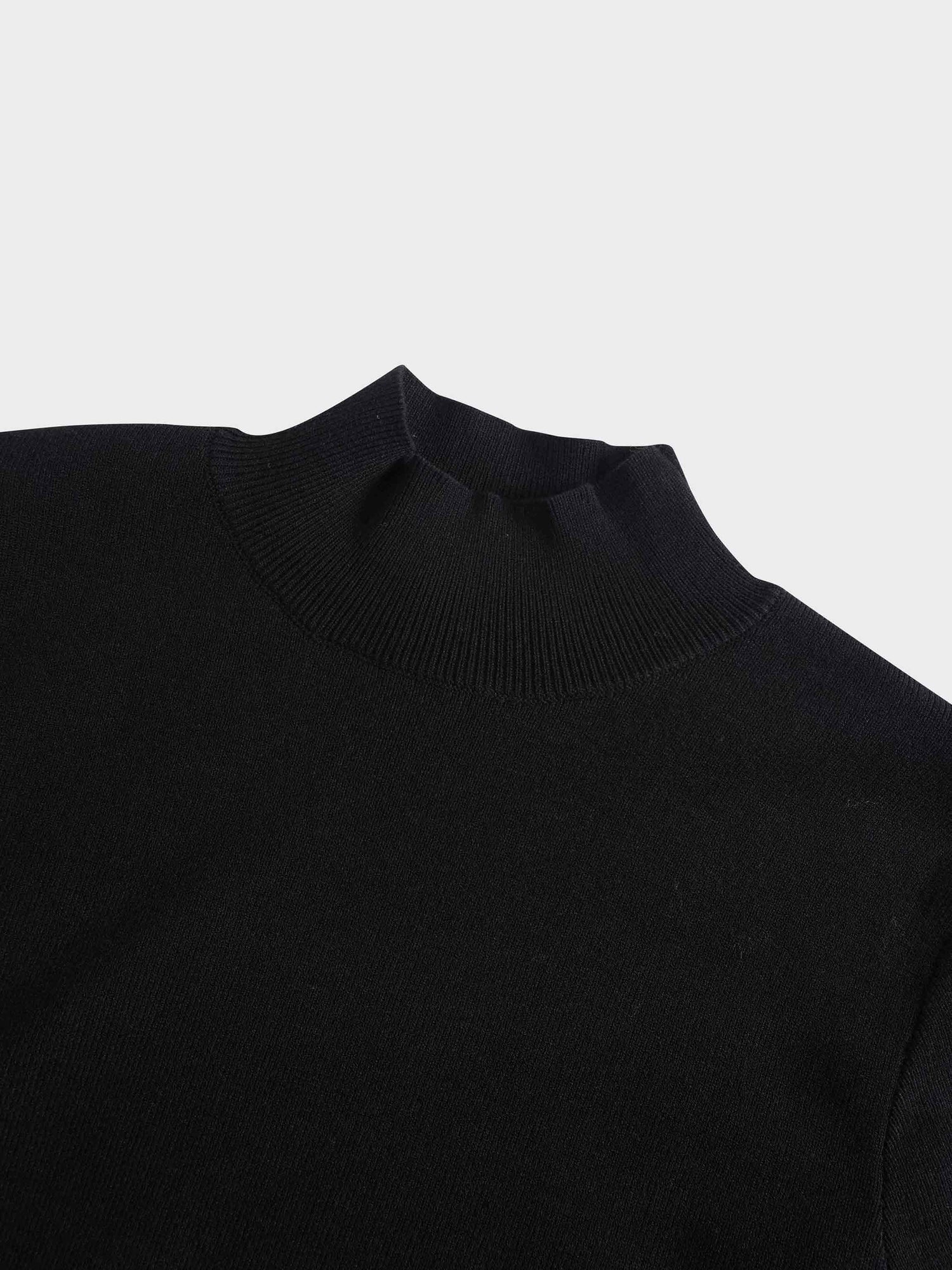 Melania Chiffon Sweater-Black