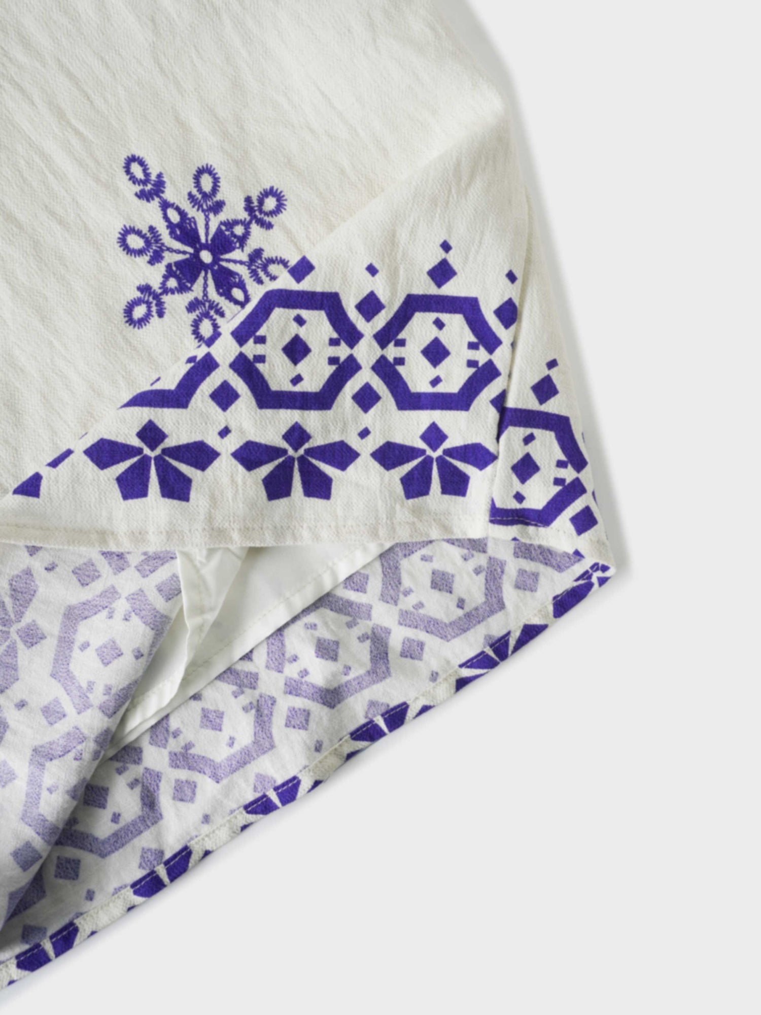 Wrap Shirtdress-Blue Medallion