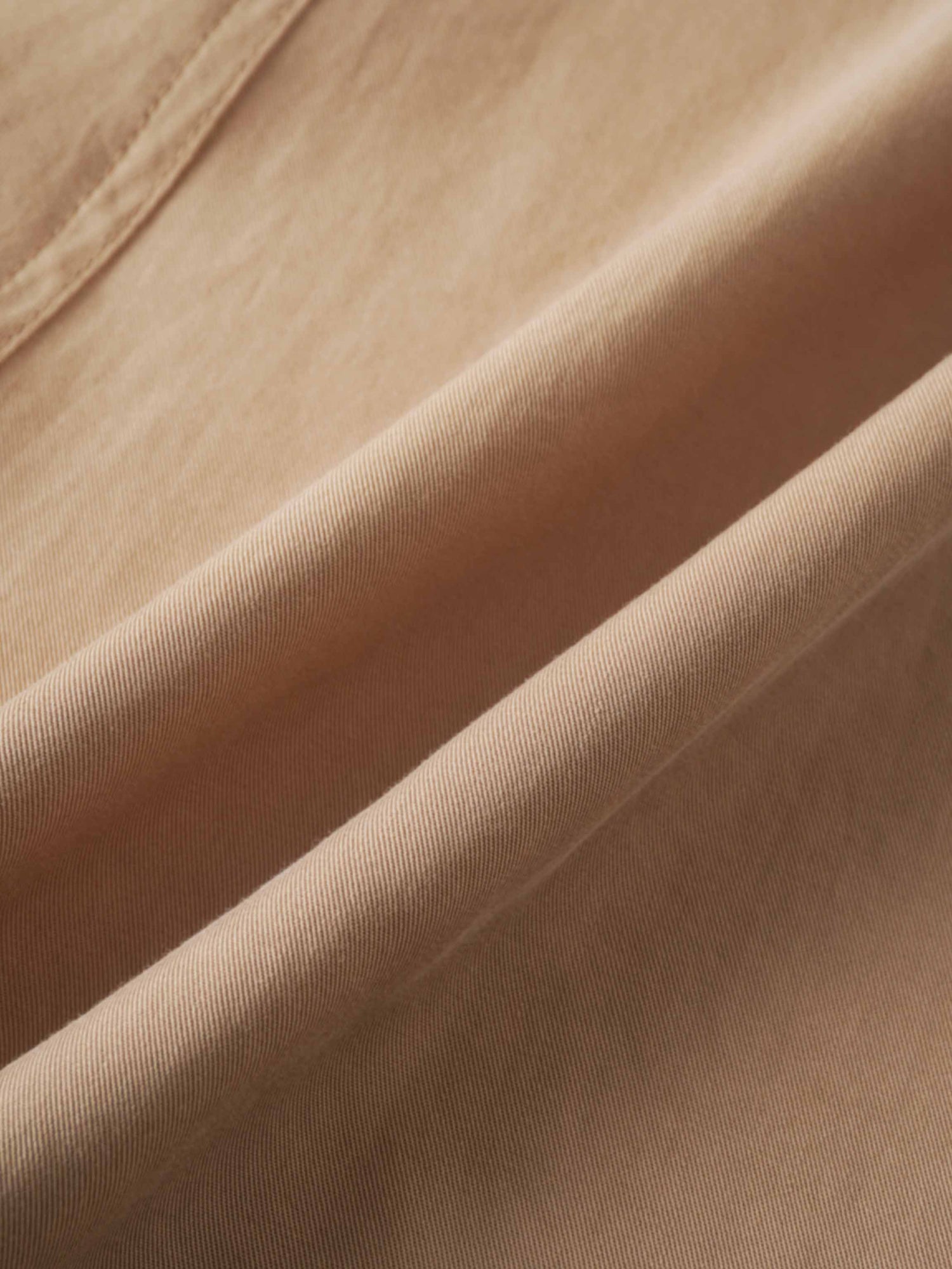 Tencel Yoke Button Down Skirt-Tan