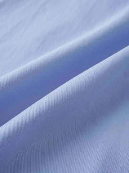 Tencel Yoke Button Down Skirt-Periwinkle Blue