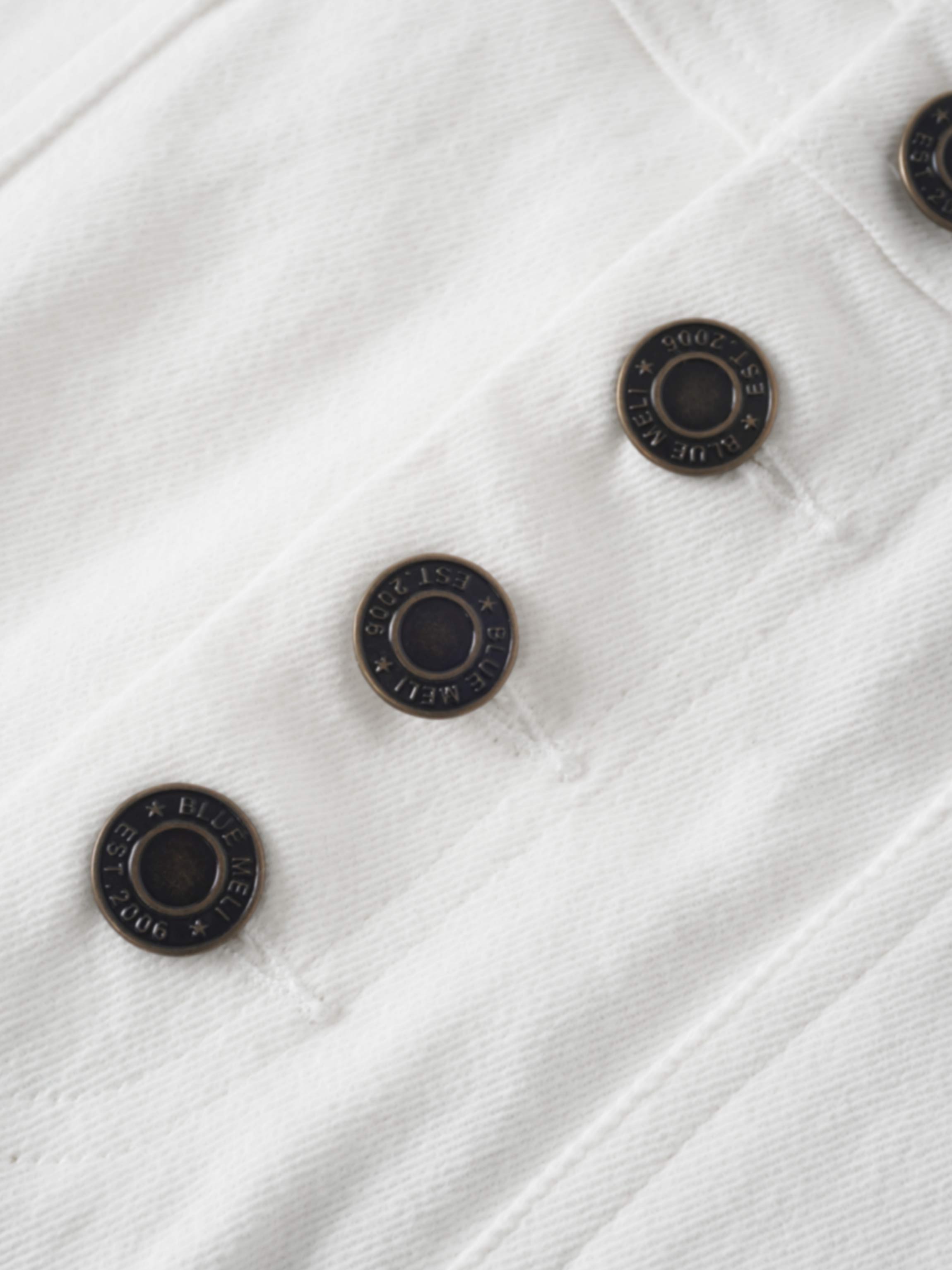 Straight Maxi Denim Skirt-White