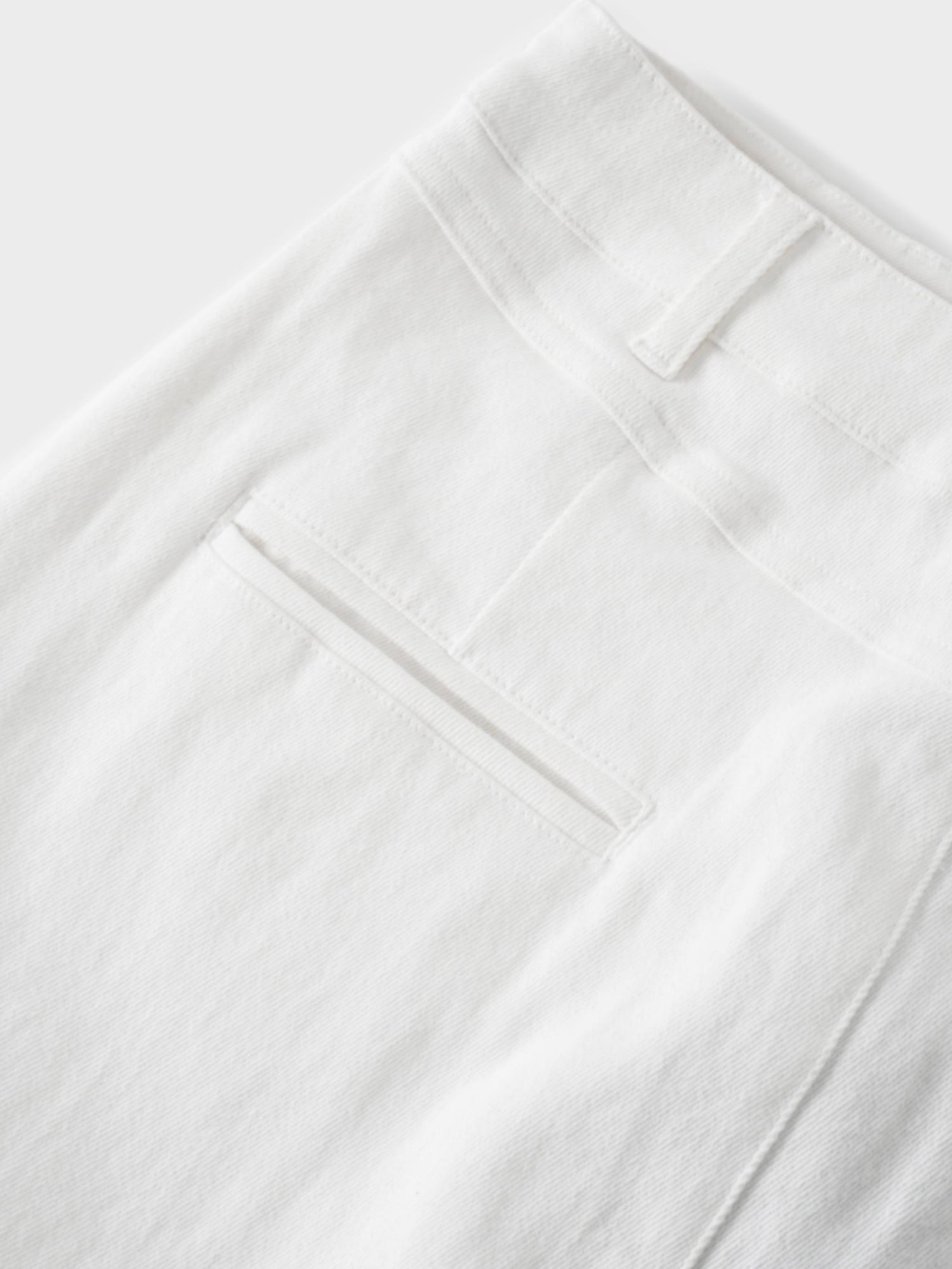 Straight Maxi Denim Skirt-White