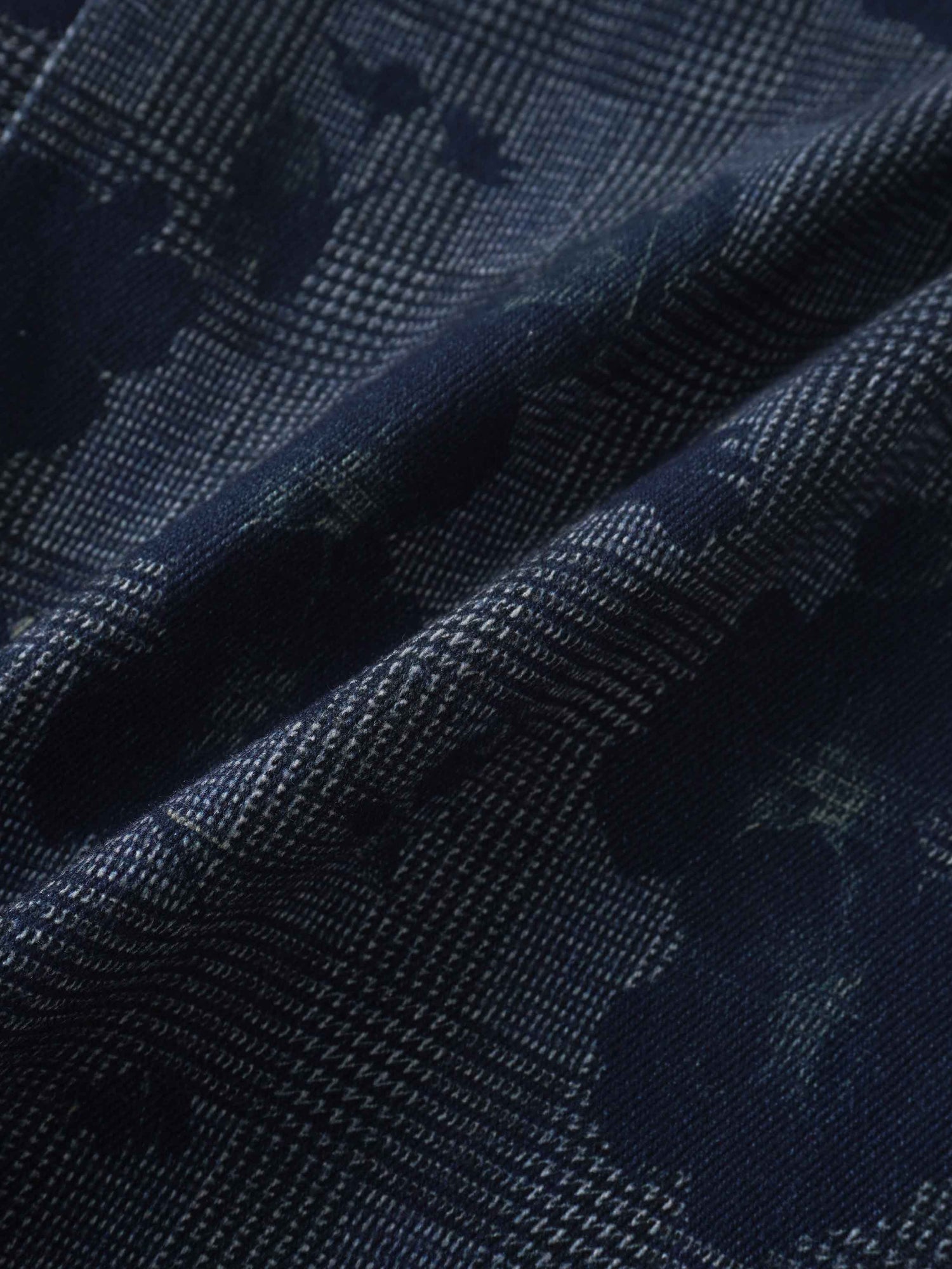 Straight Maxi Denim Skirt-Plaid Blue Floral