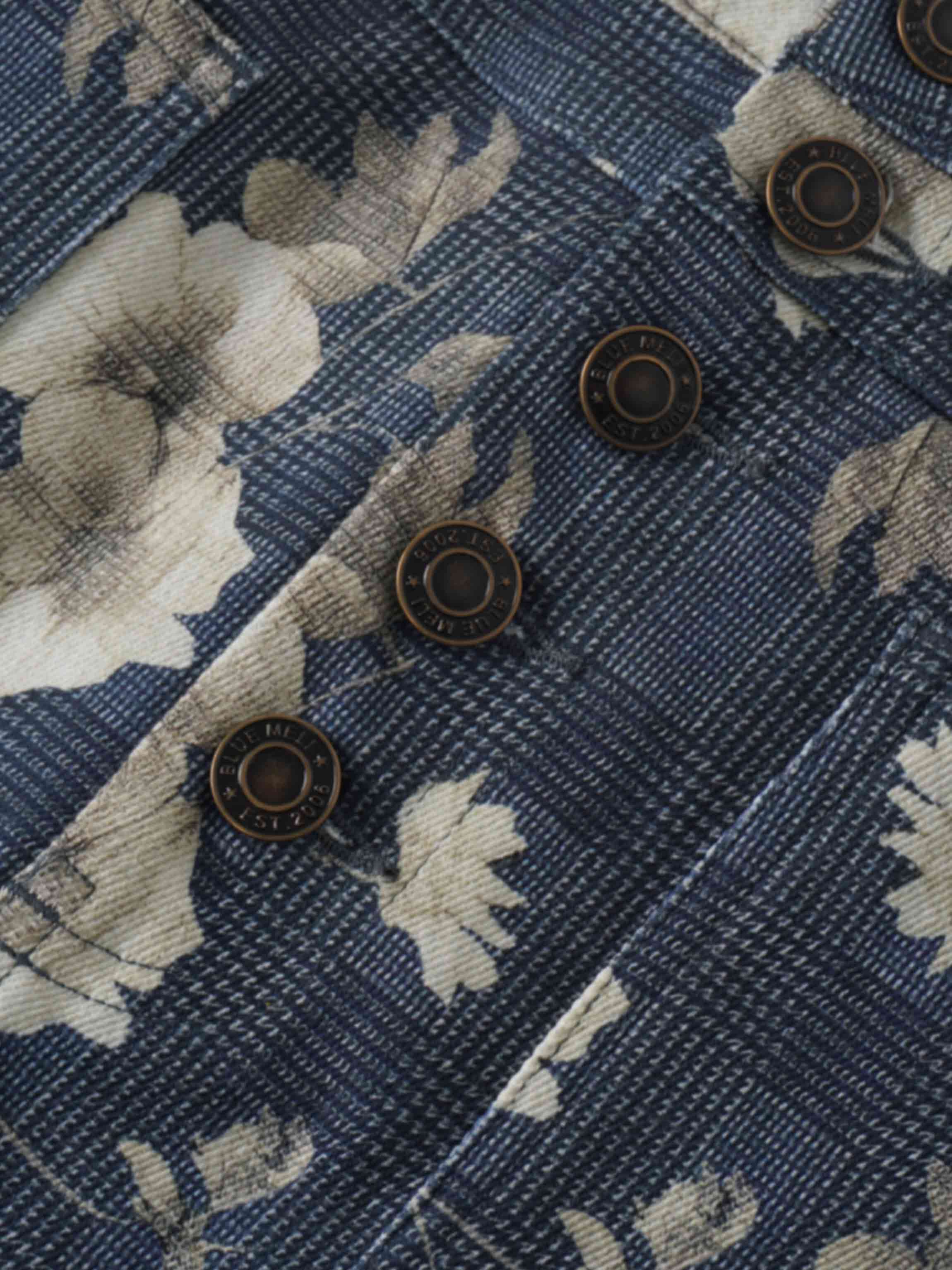 Straight Maxi Denim Skirt-Plaid Tan Floral