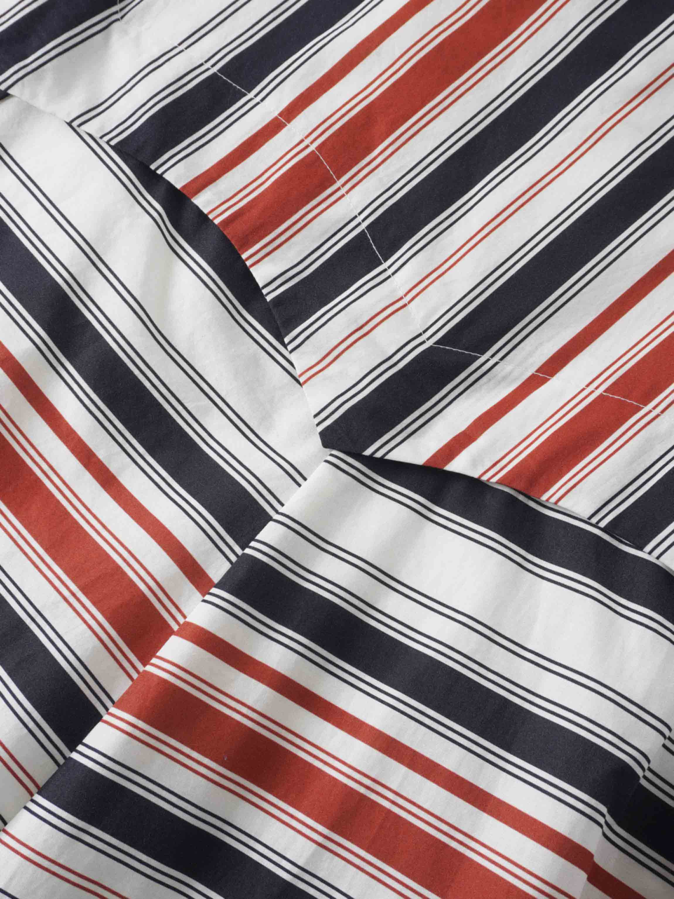 Pointed Yoke Skirt-Multi Stripe