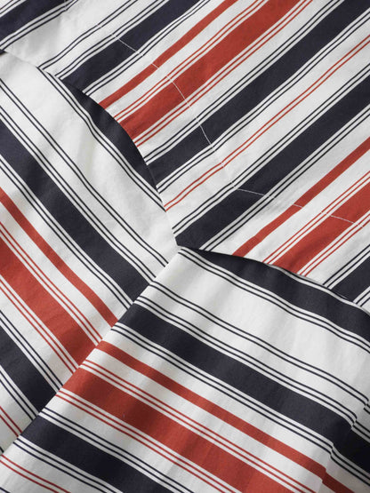 Pointed Yoke Skirt-Multi Stripe