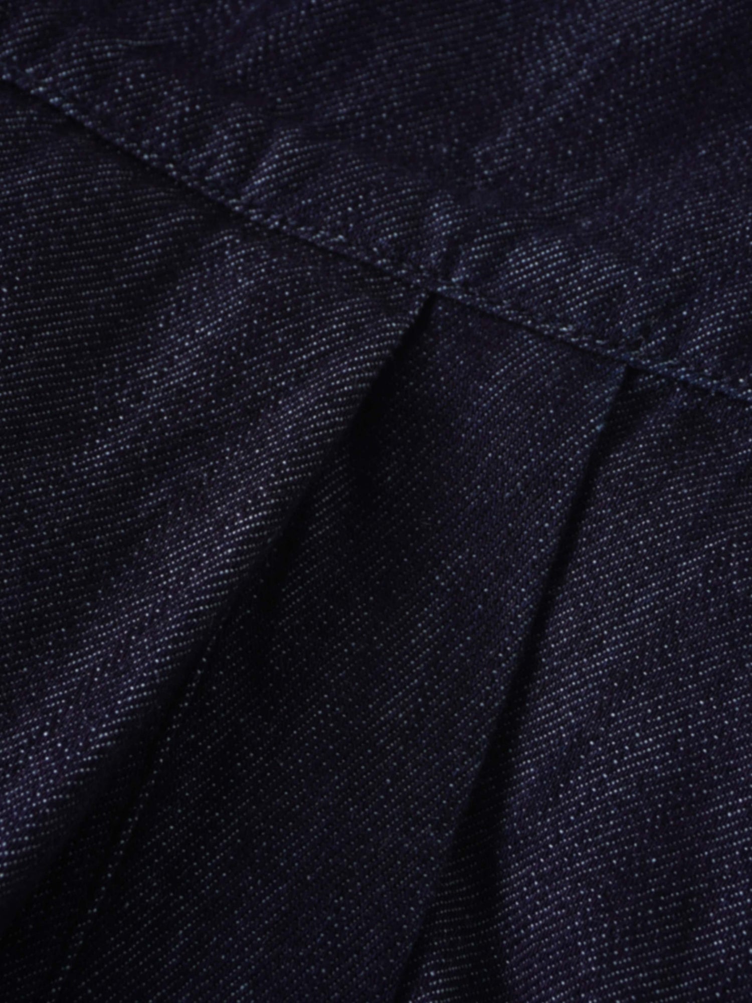 Inverted Yoke Pleat Skirt-Dark Blue