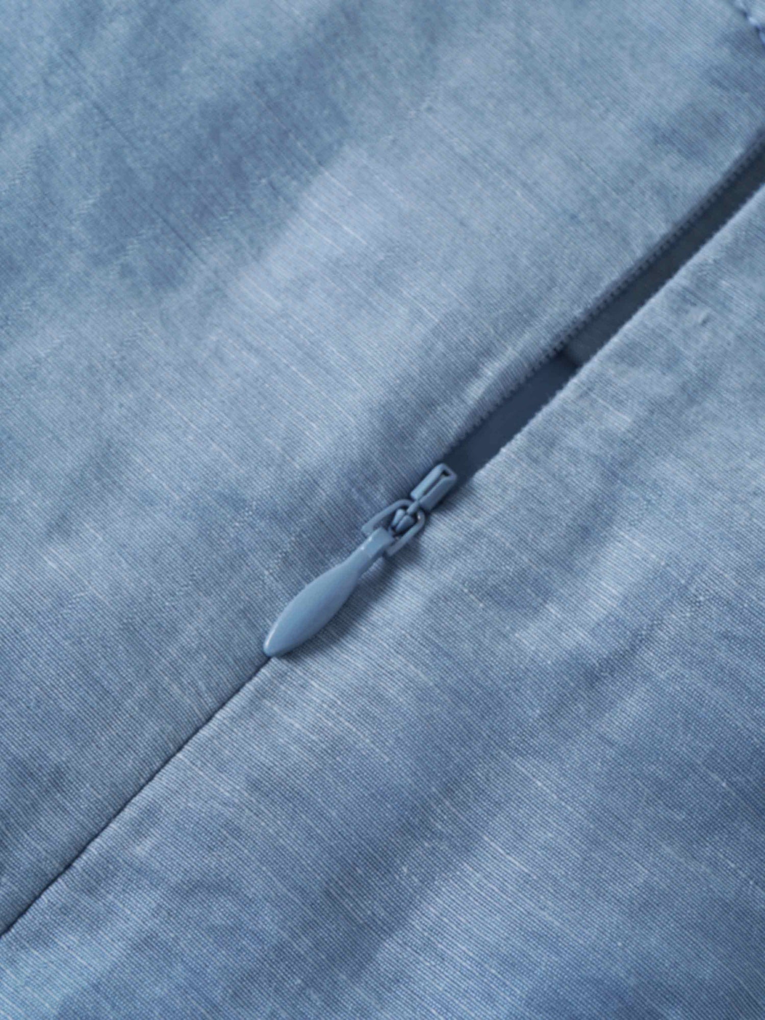 Pointed Yoke Dress Skirt-Blue