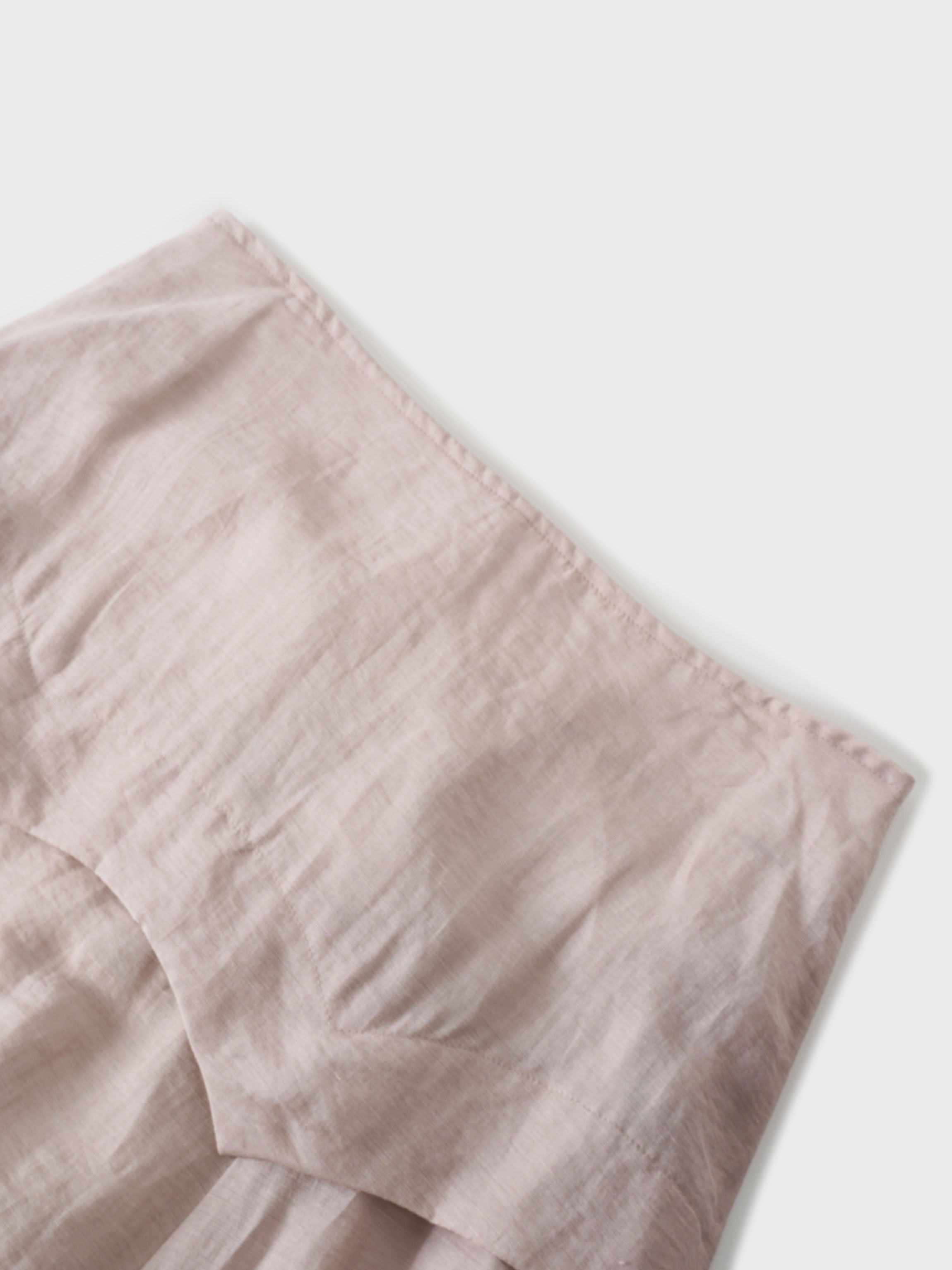 Pointed Yoke Dress Skirt-Ice Latte