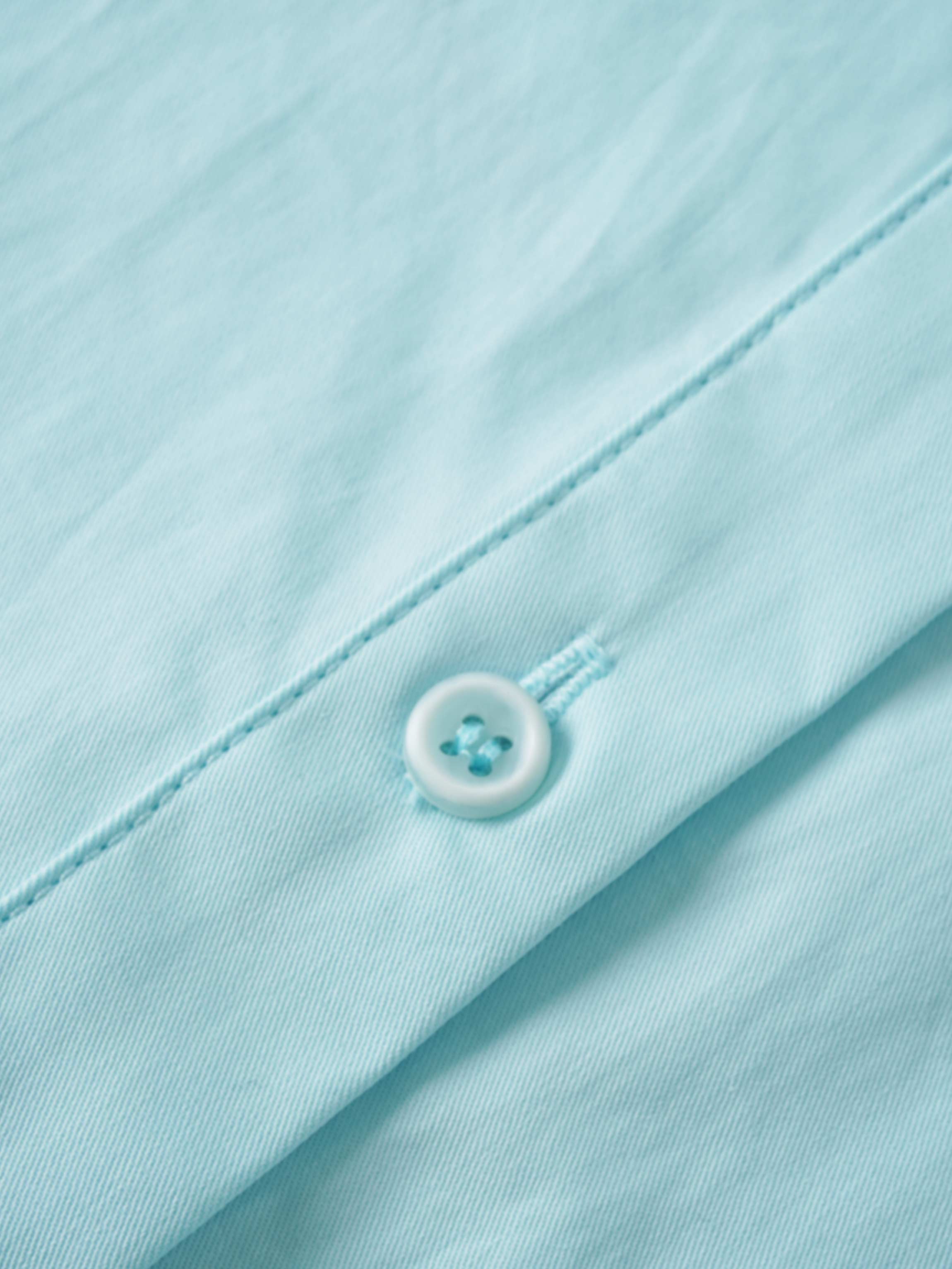 Embroidered Collar Button Down Blouse-Mint