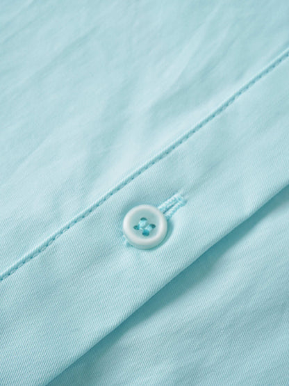 Embroidered Collar Button Down Blouse-Mint
