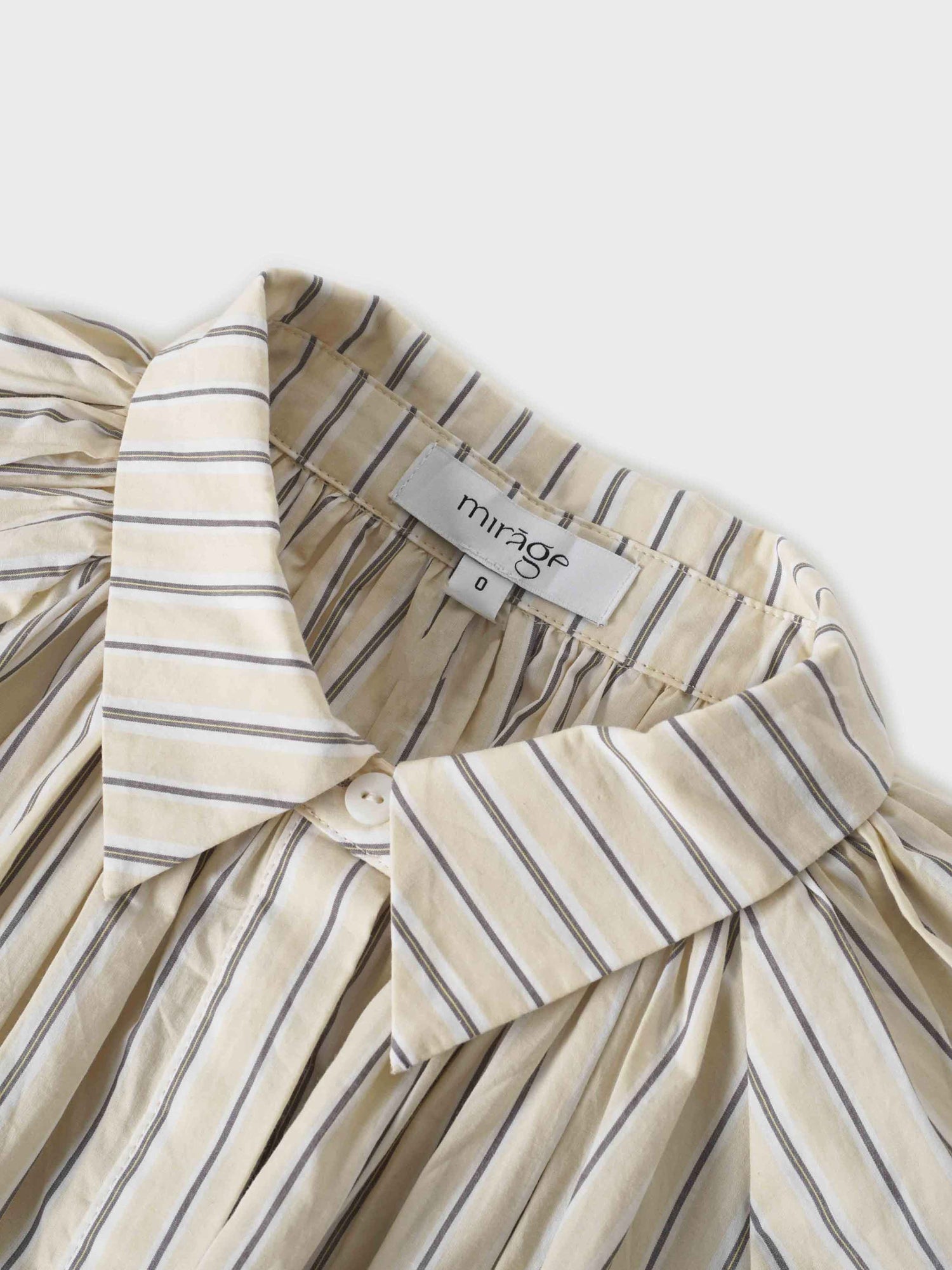 Pleat Front Button Down Dress-Pinstripe