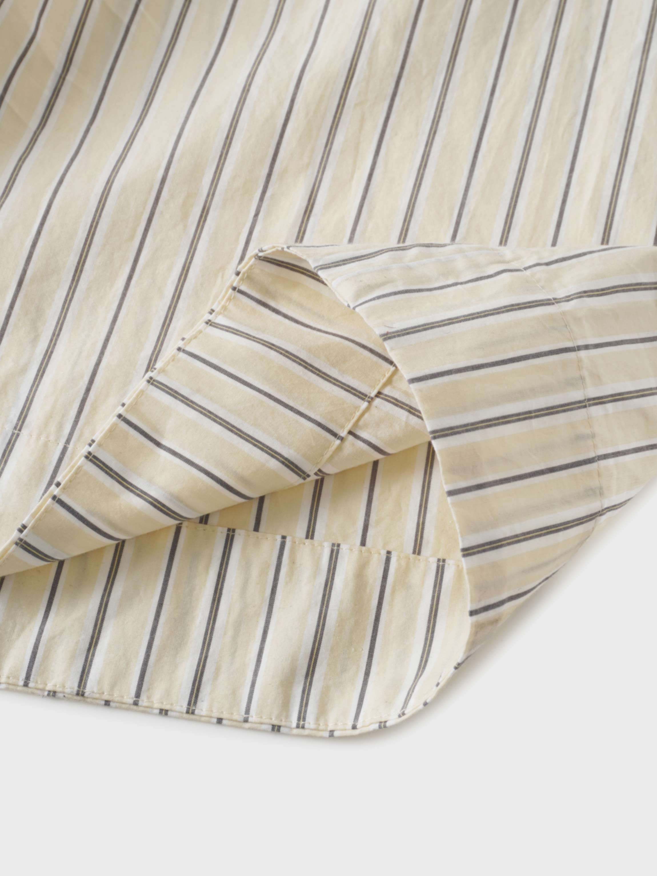 Pleat Front Button Down Dress-Pinstripe