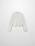 Textured Crew Cardigan-Ivory