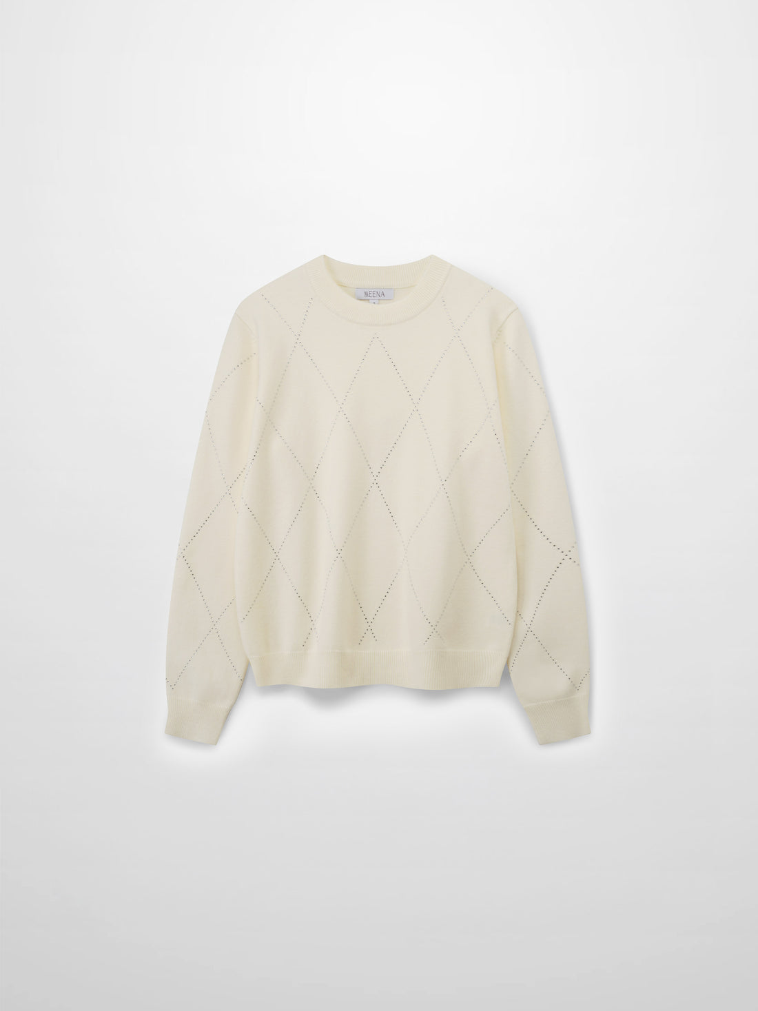 Diamond Stud Design Sweater-Ivory
