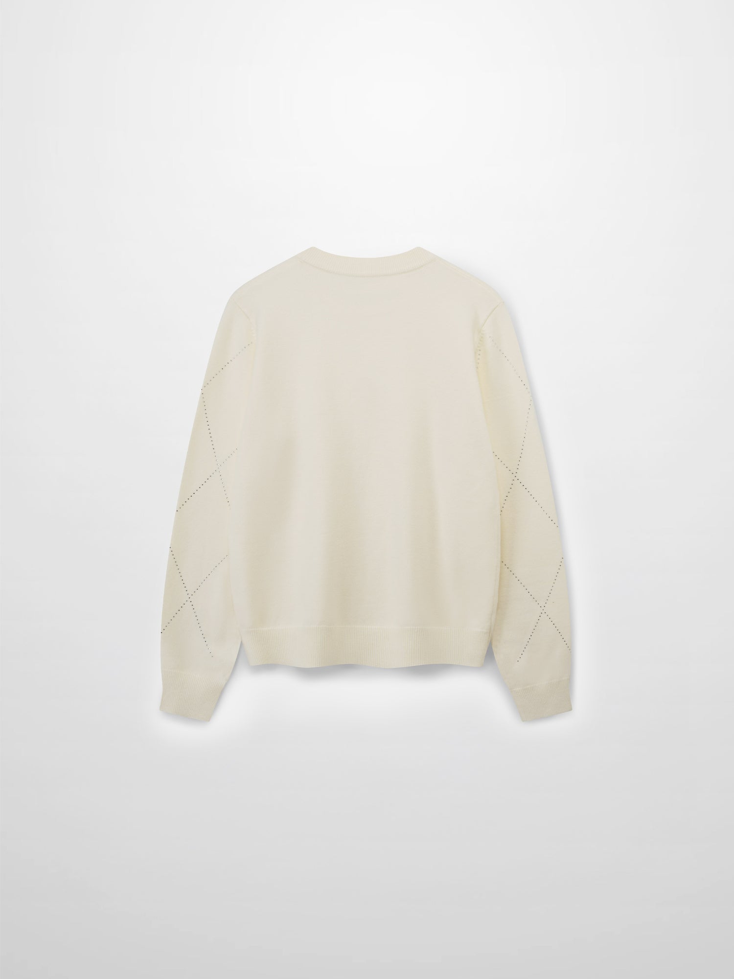 Diamond Stud Design Sweater-Ivory