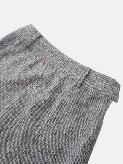 Straight Maxi Skirt - Grey/Colored Lines