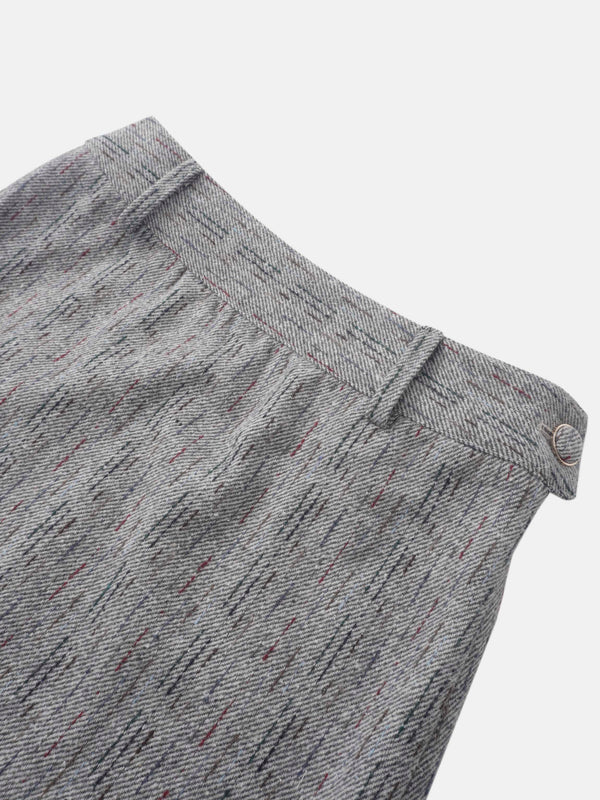 Straight Maxi Skirt - Grey/Colored Lines