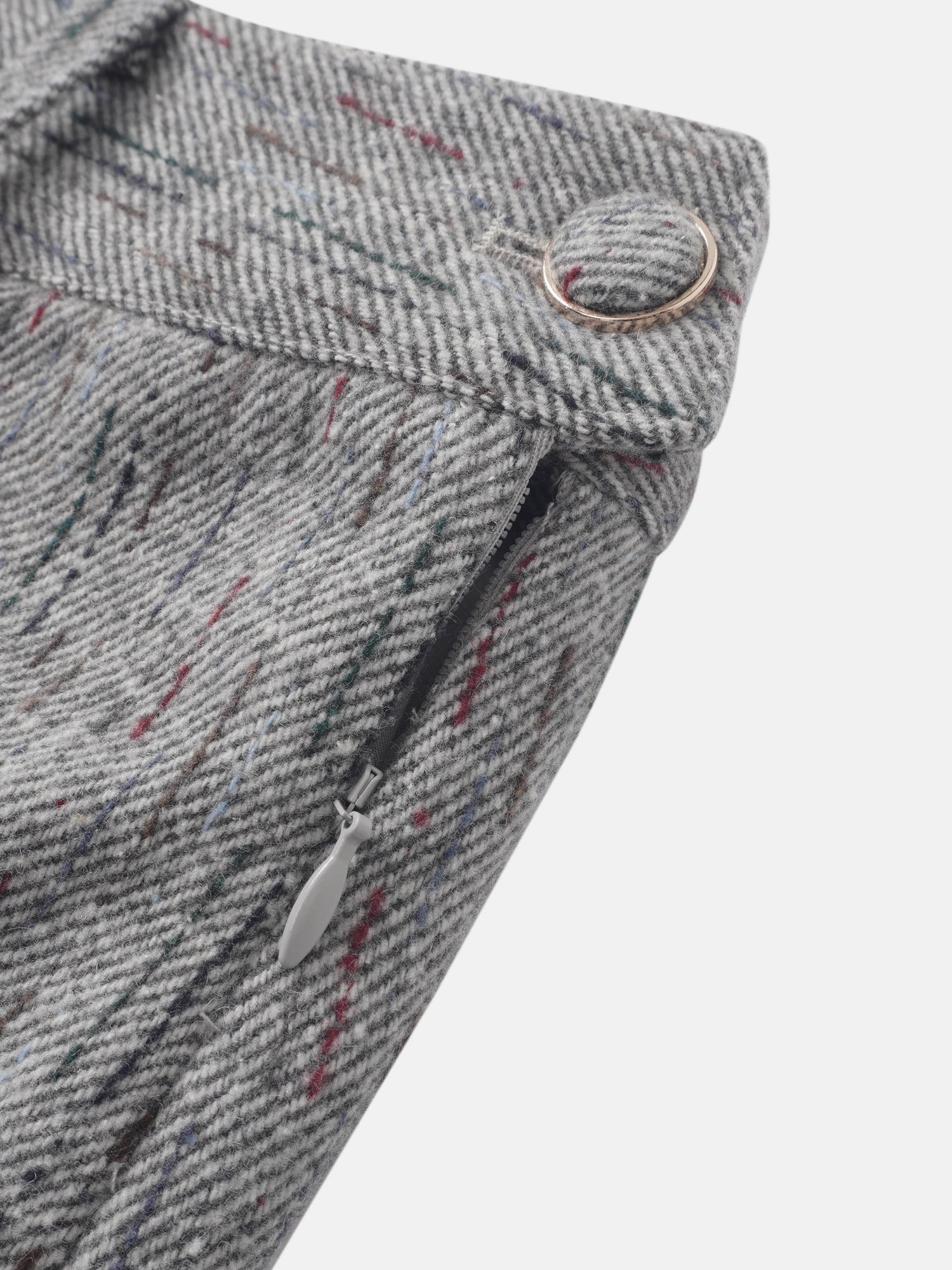 Straight Maxi Skirt - Grey/Colored Lines