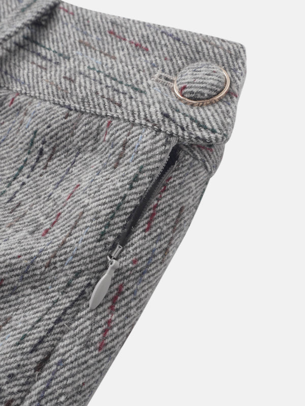 Straight Maxi Skirt - Grey/Colored Lines