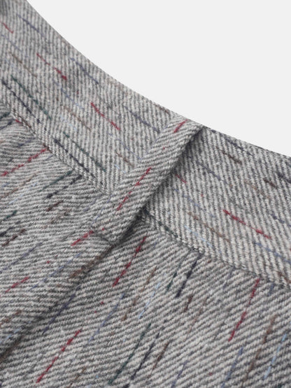 Straight Maxi Skirt - Grey/Colored Lines