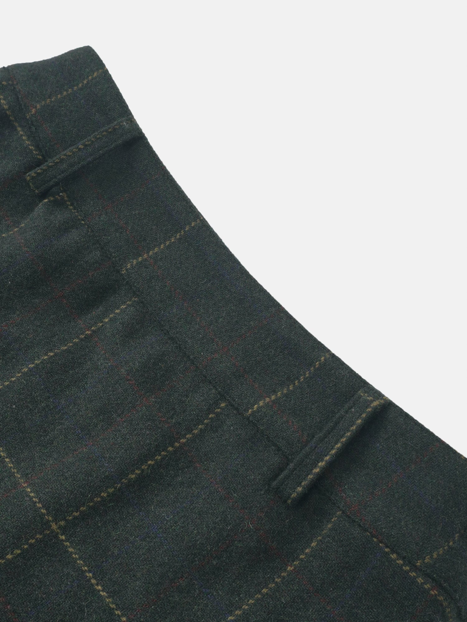 Straight Maxi Skirt - Green Plaid