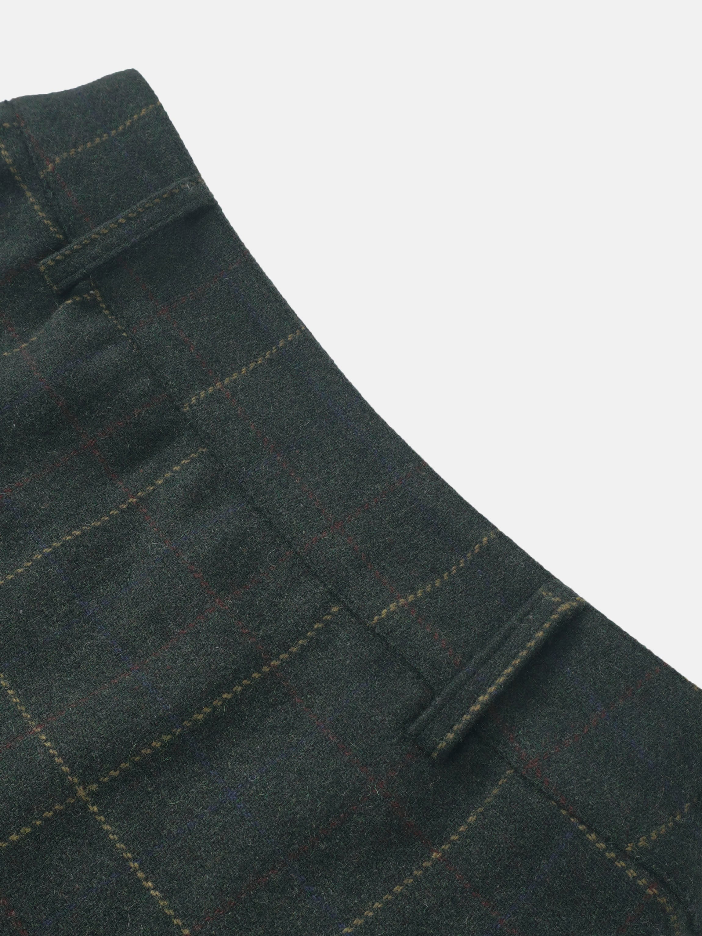 Straight Maxi Skirt - Green Plaid