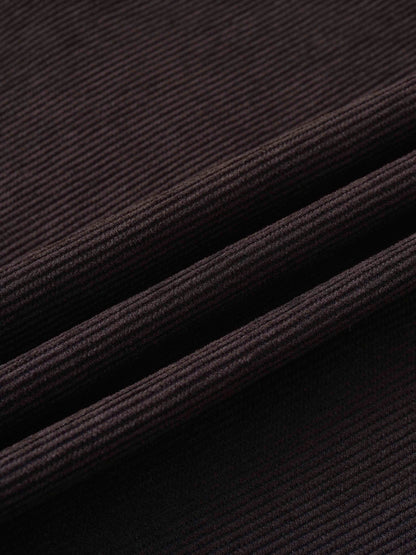 Corduroy Slip Dress-Brown