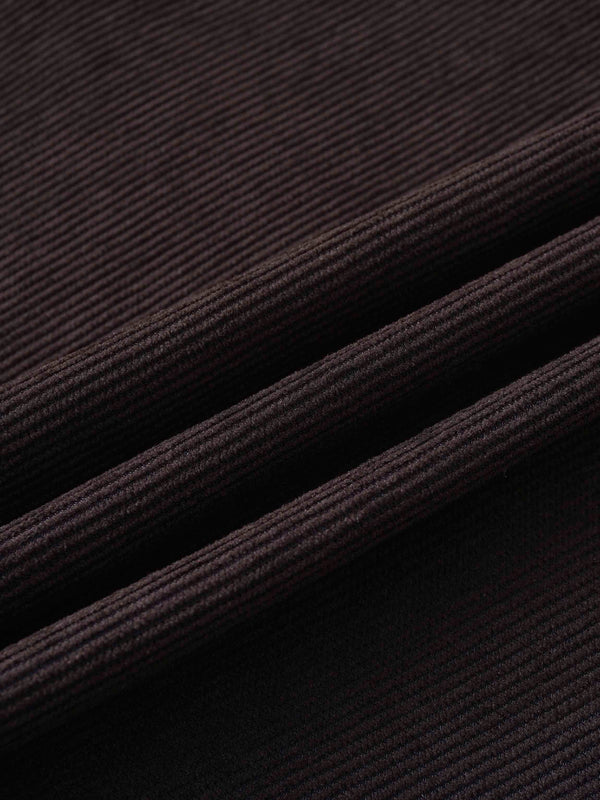 Corduroy Slip Dress-Brown