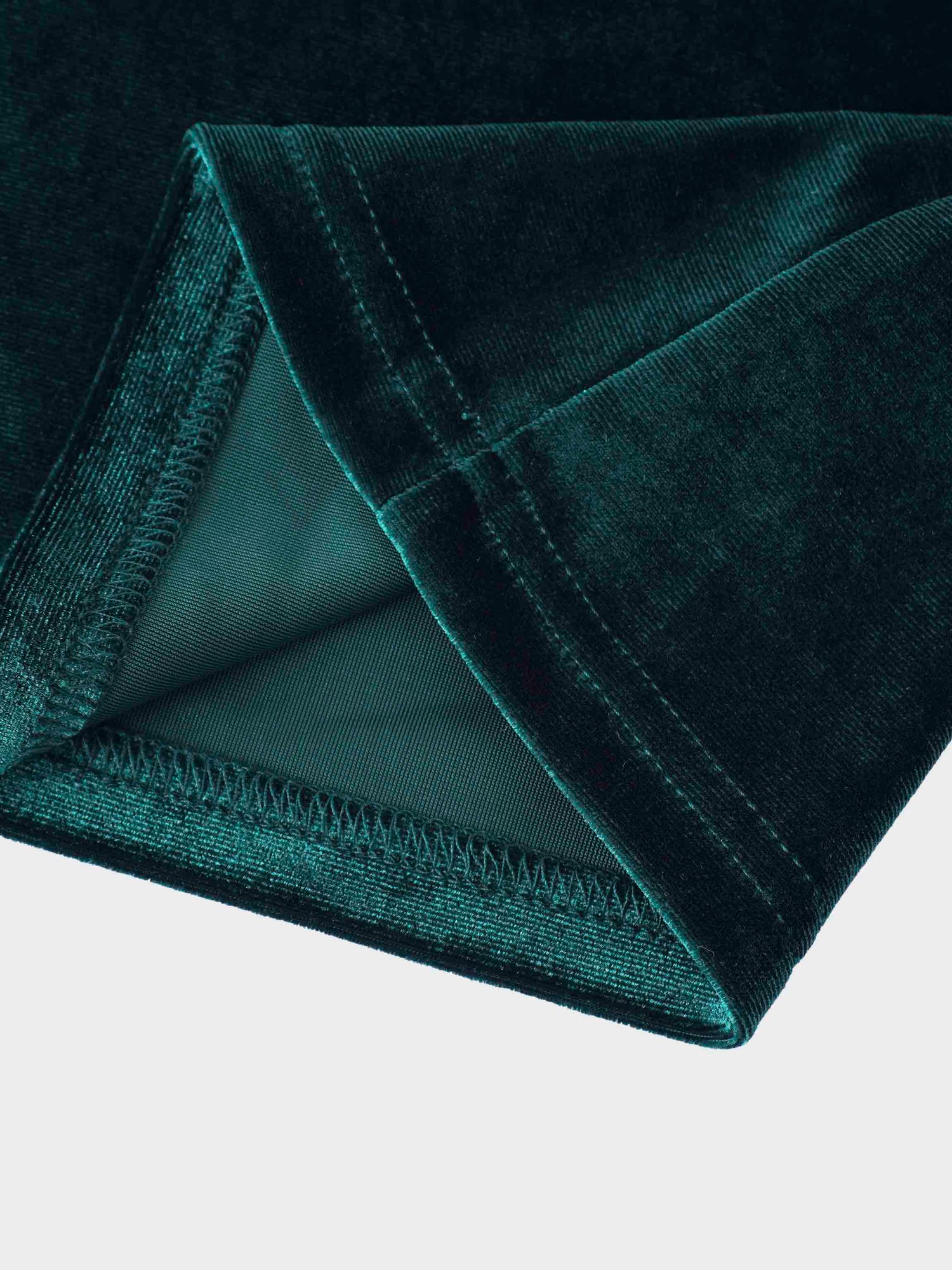 Velour Slip Dress - Emerald Green