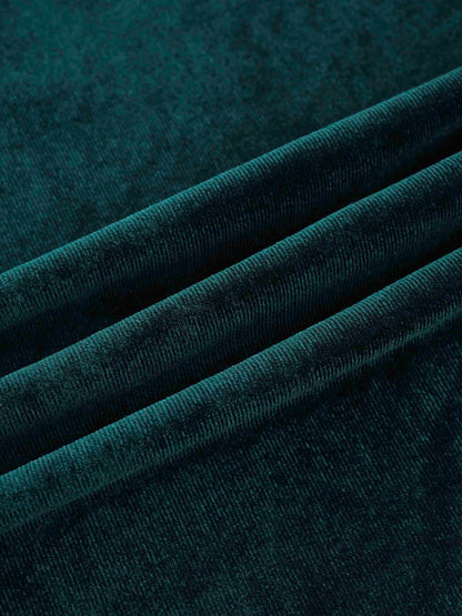 Velour Slip Dress - Emerald Green