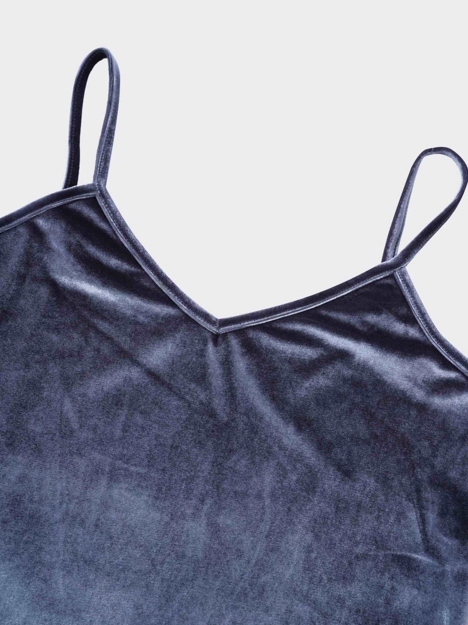 Velour Slip Dress - Grey