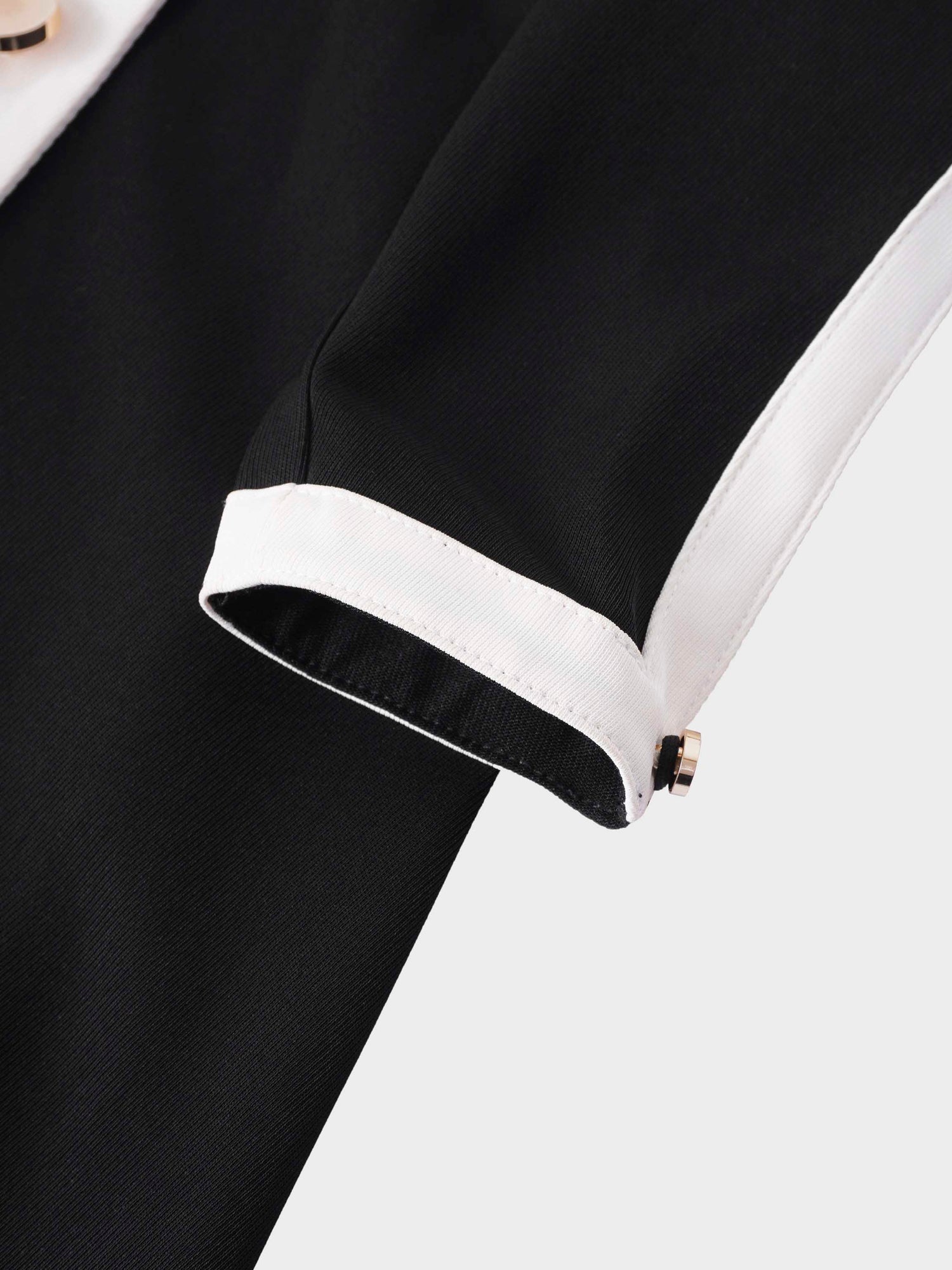 Side Button Dress- Black/Cream Trim Fame on Central Side Button Dress- Black/Cream Trim Fame on Central