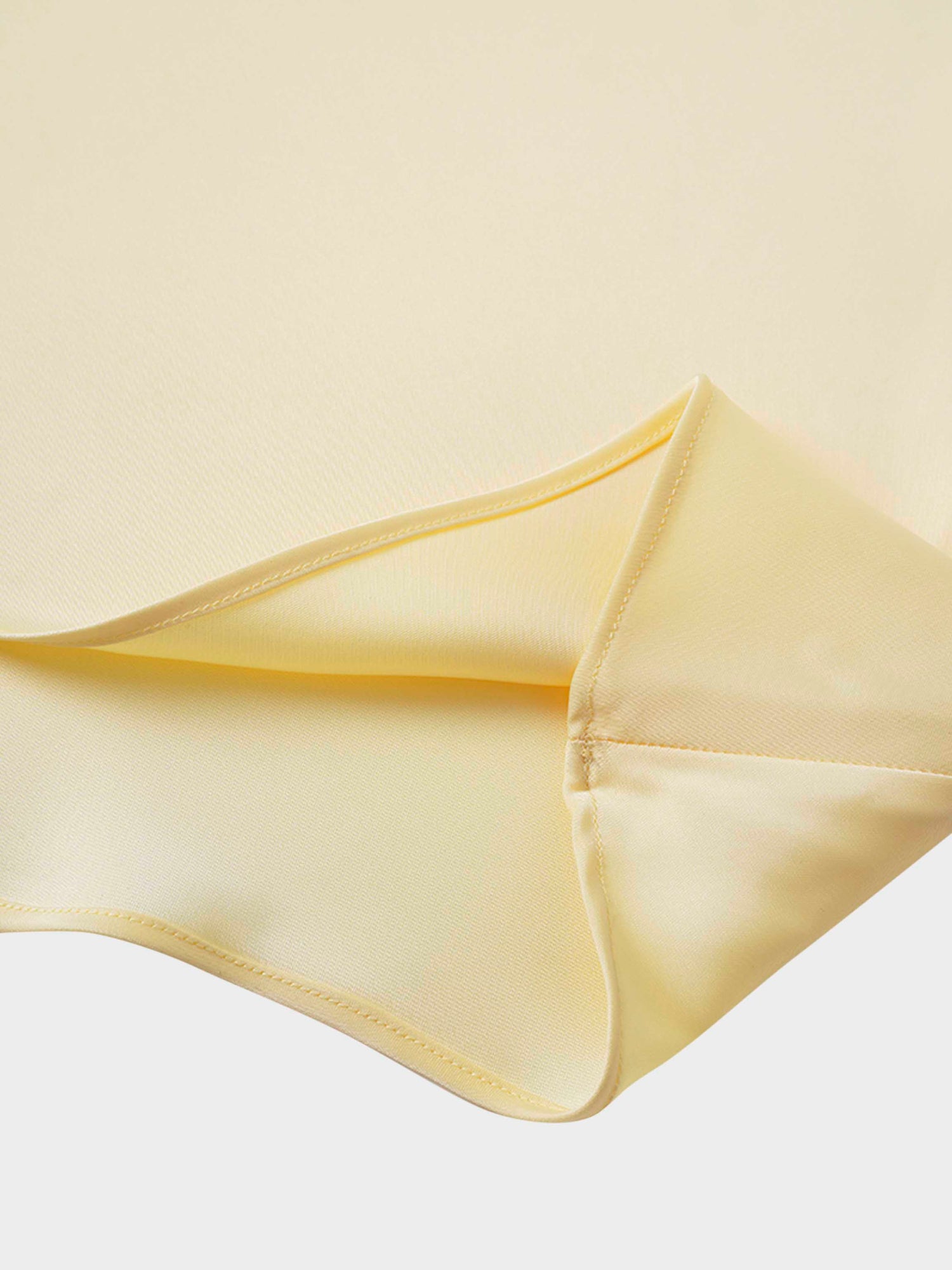 Solid Faux Satin Slip Skirt-Yellow