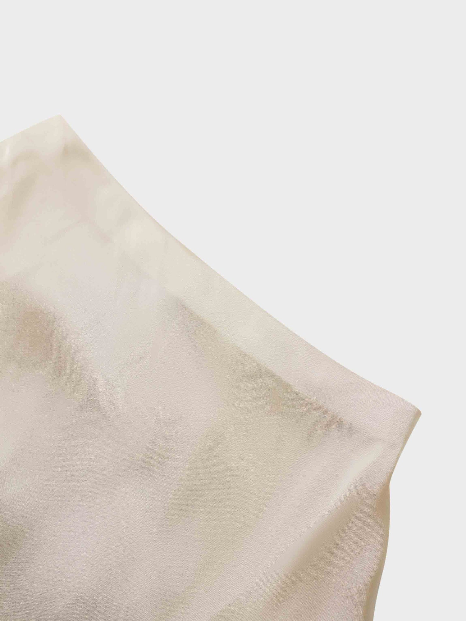 Solid Faux Satin Slip Skirt-Peach