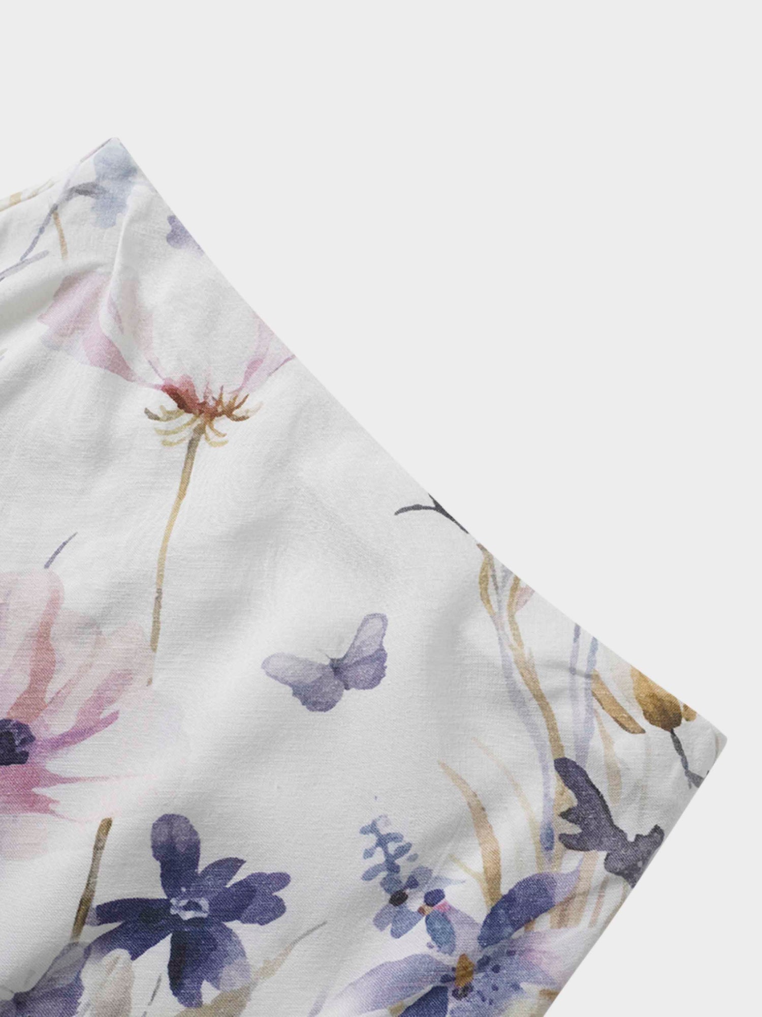Printed Linen Blend Slip Skirt-Scattered Flowers