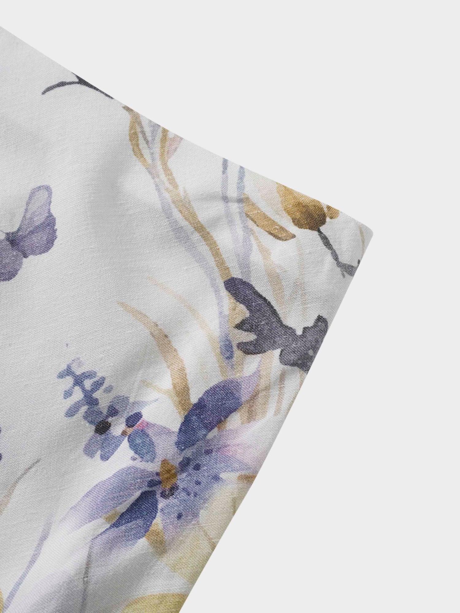Printed Linen Blend Slip Skirt-Scattered Flowers