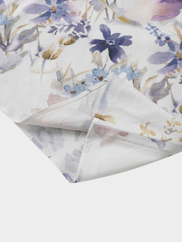 Printed Linen Blend Slip Skirt-Scattered Flowers