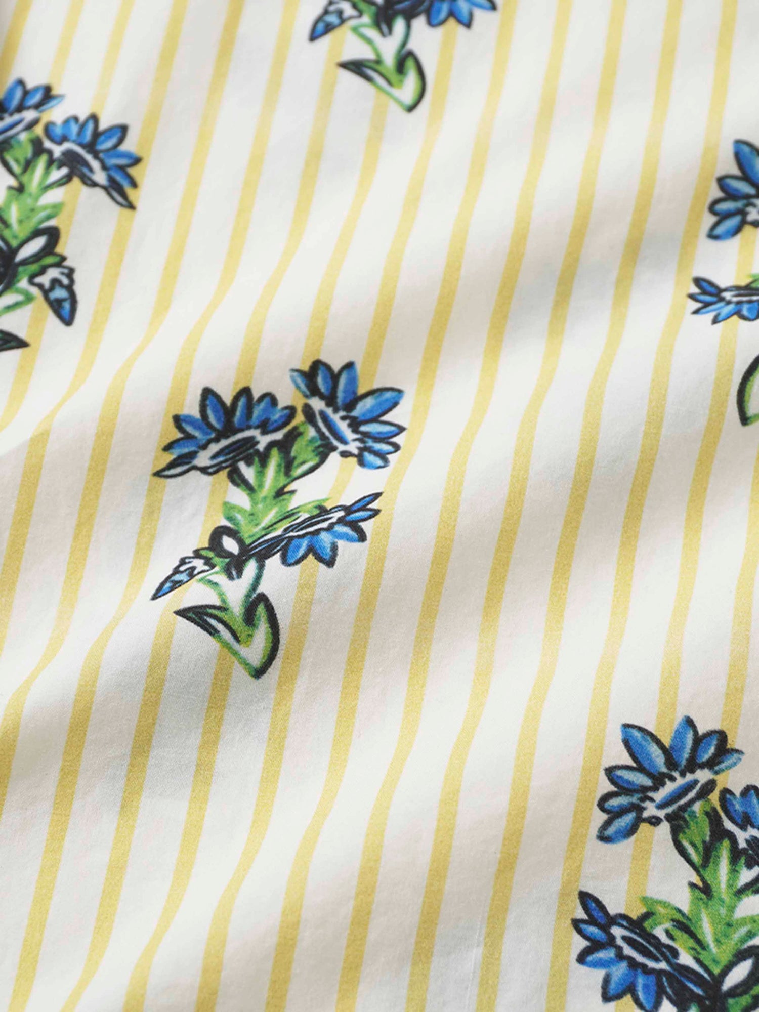 Side Tie Shirtdress-Floral Stripe