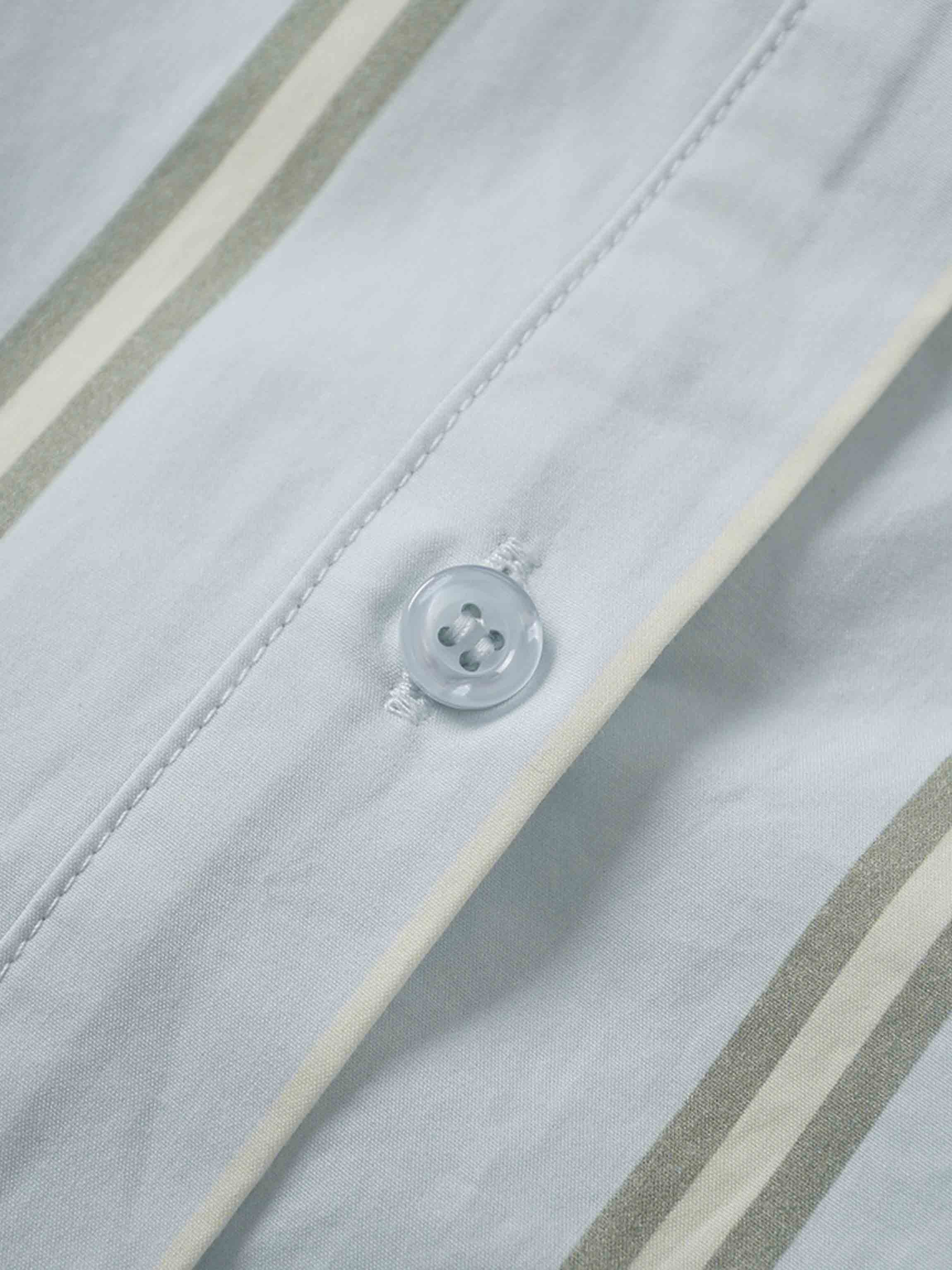 Side Tie Shirtdress-Stripe