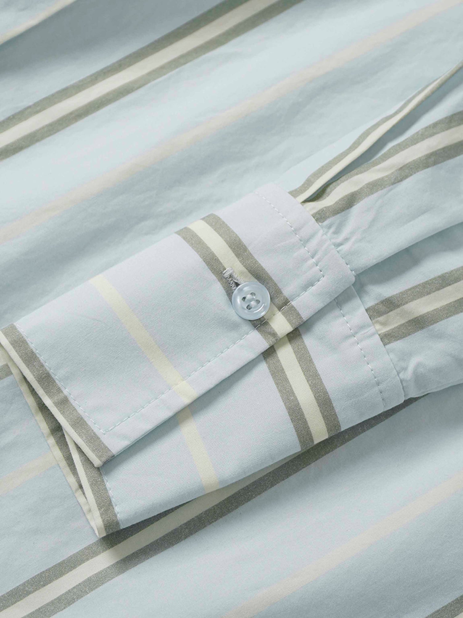 Side Tie Shirtdress-Stripe