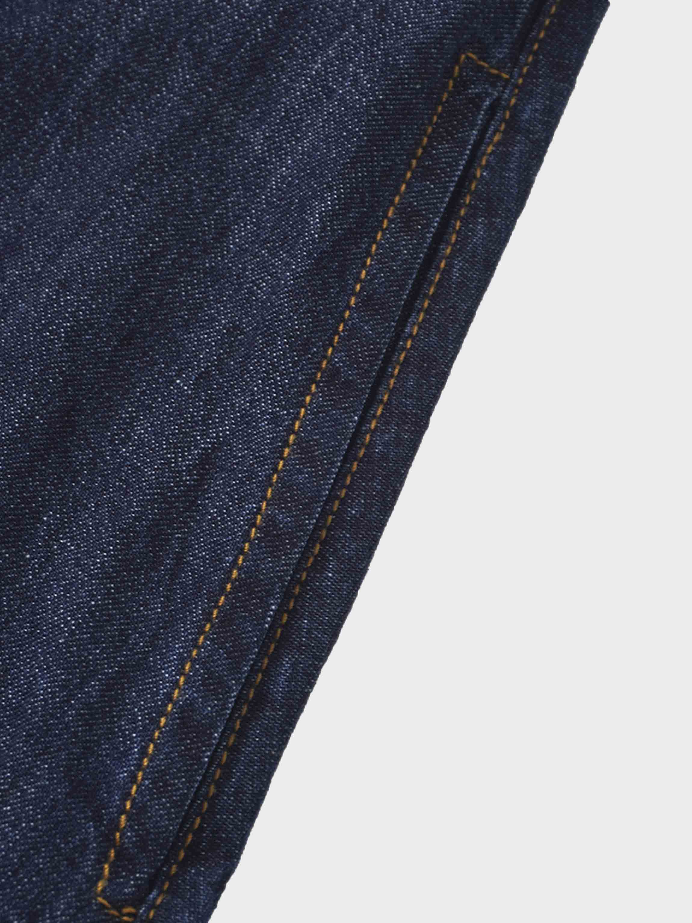 Waisted Lightweight Denim Dress-Dark Blue