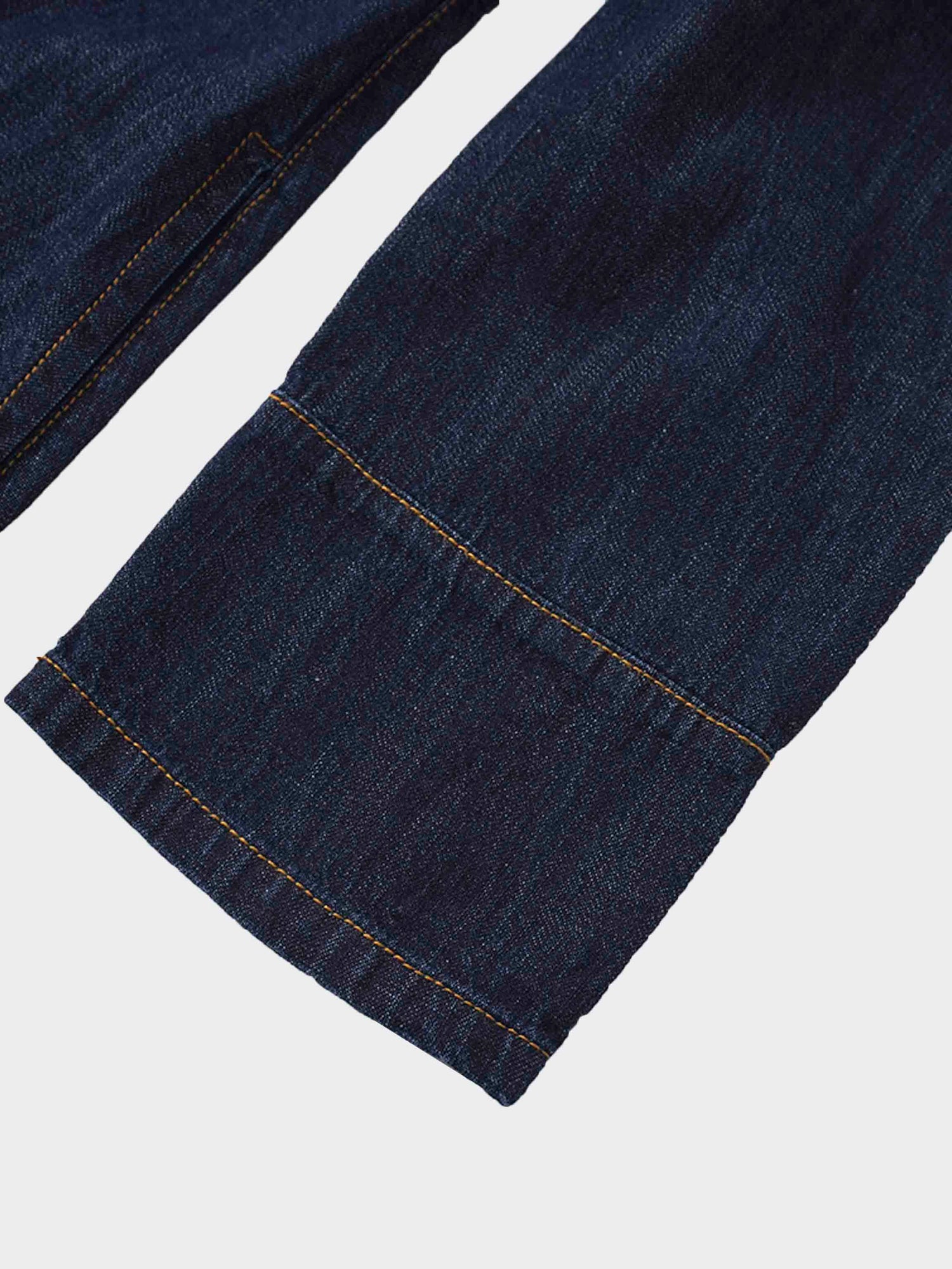 Waisted Lightweight Denim Dress-Dark Blue