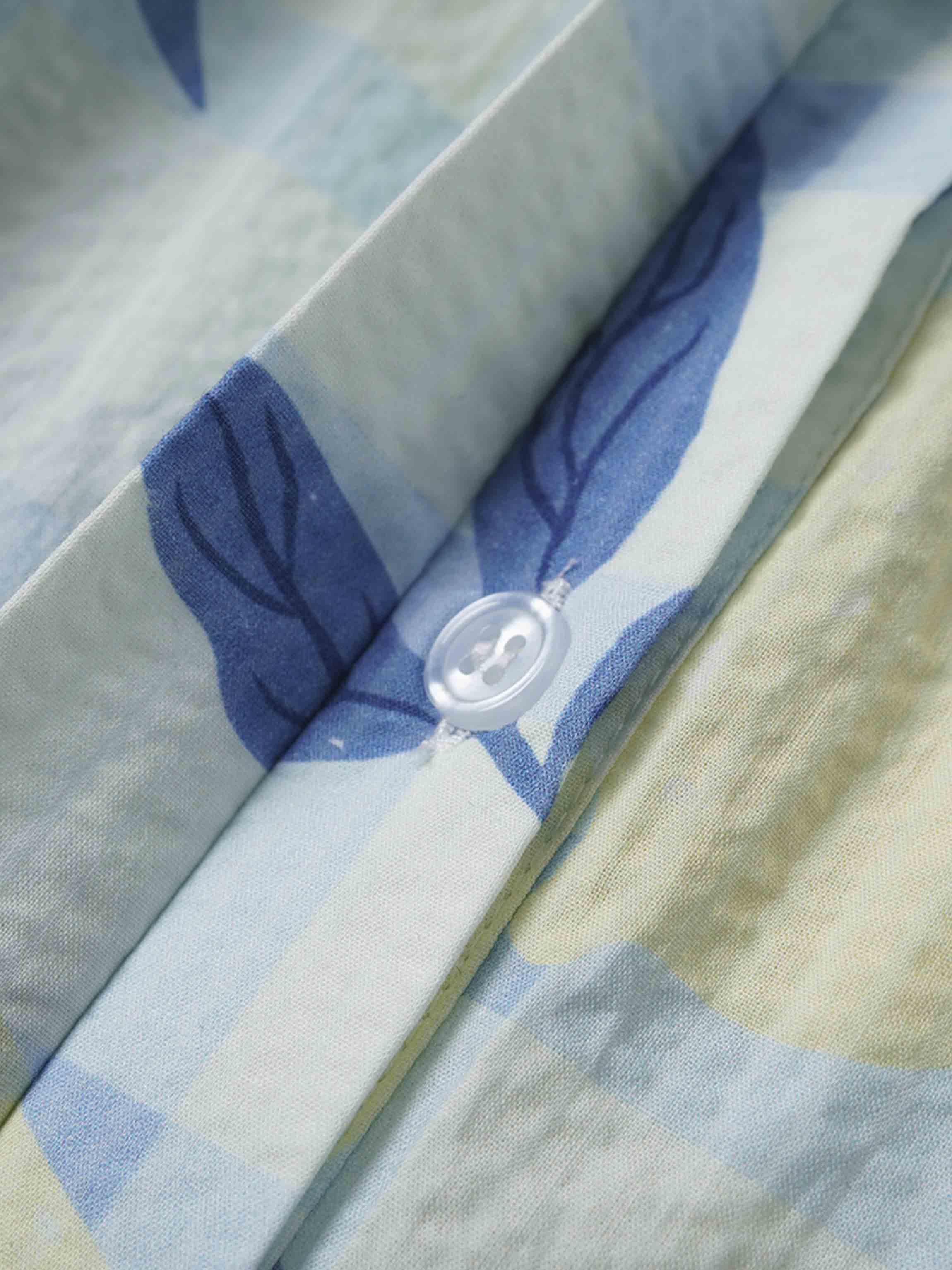 Yoke Gathered Belted Shirtdress-Lots of Lemon