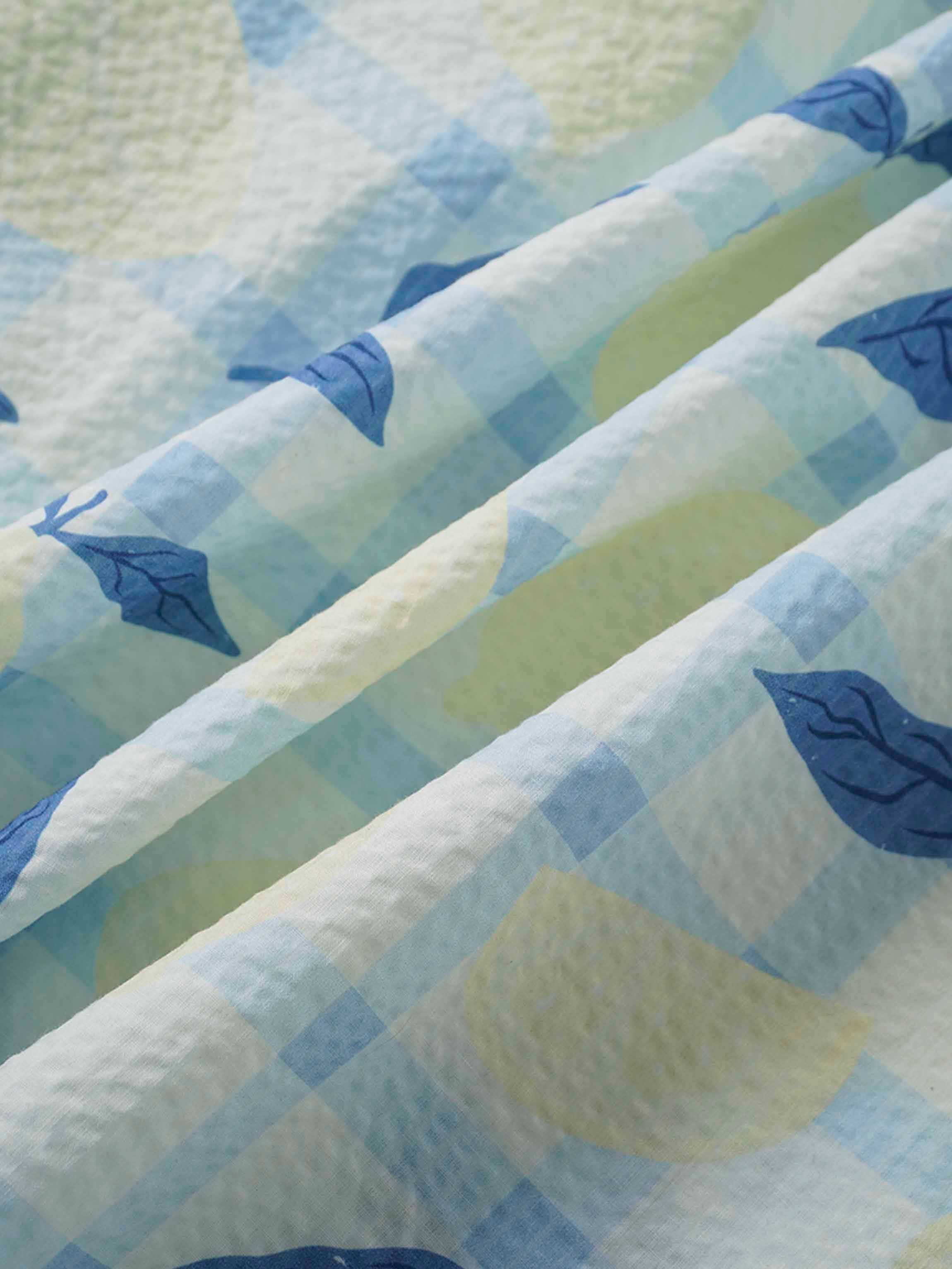 Yoke Gathered Belted Shirtdress-Lots of Lemon